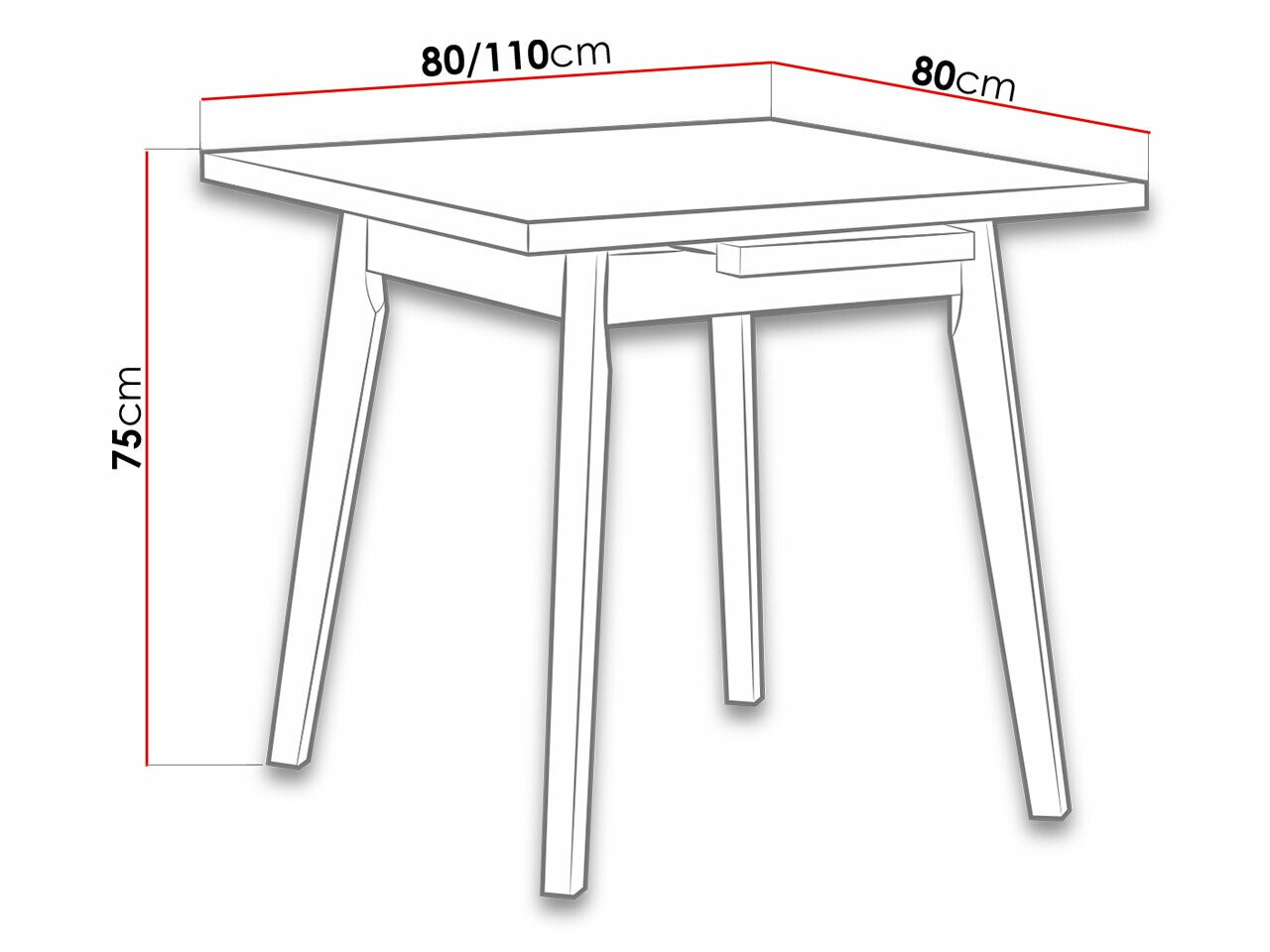 Tafel Victorville 303 (Kleinzoon eik + Wit)