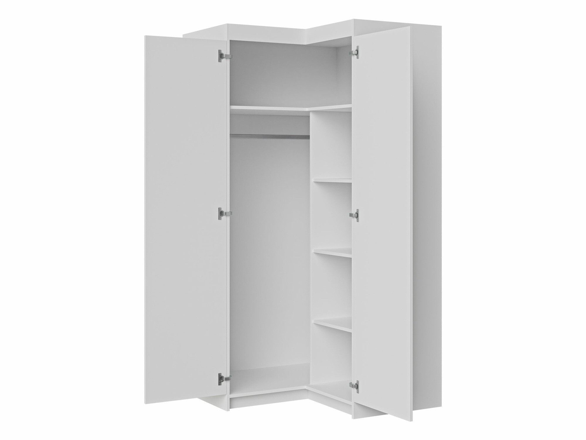 Hoekkledingkast Novduni 116 (Wit)