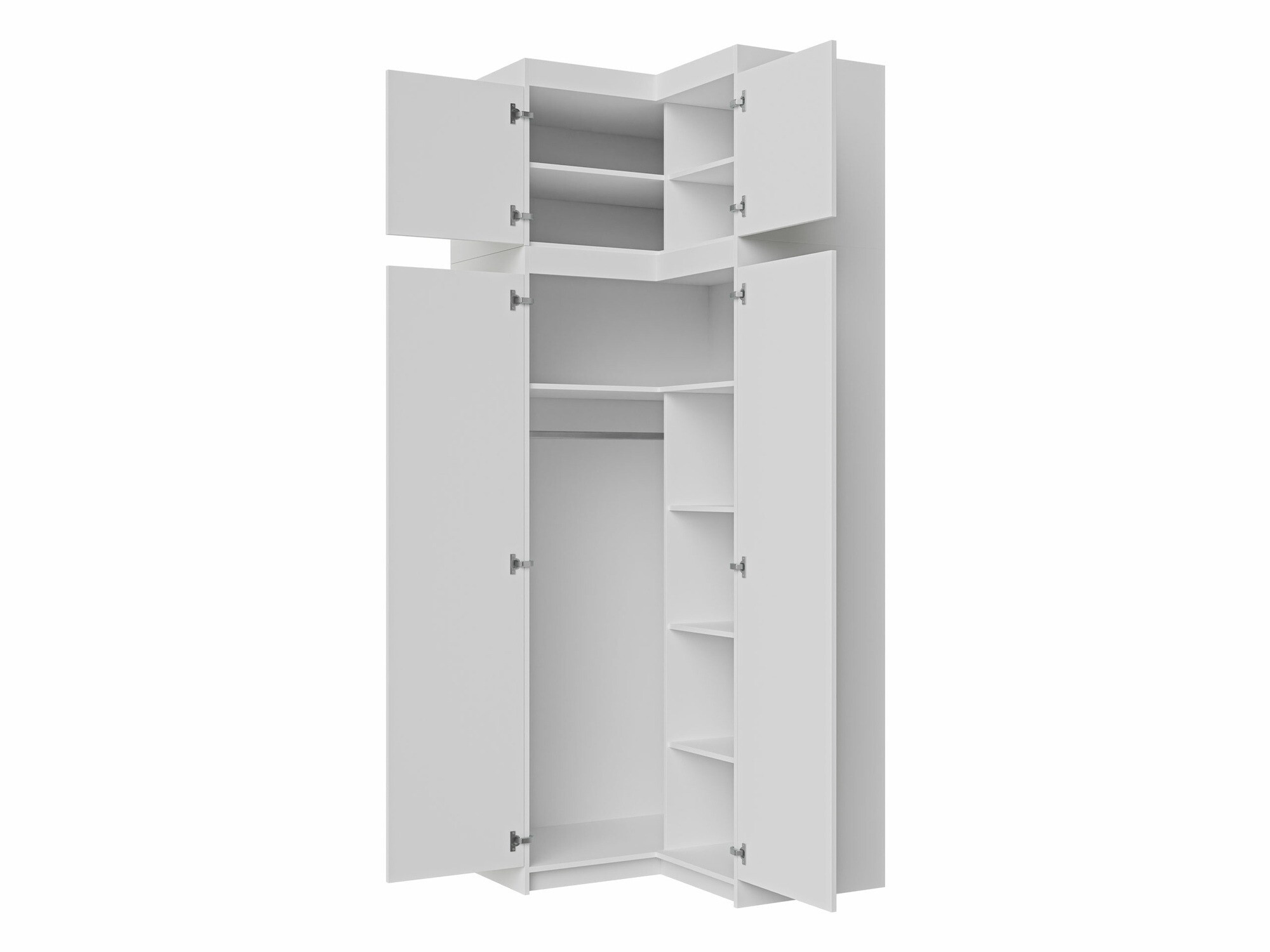 Hoekkledingkast Novduni 121 (Wit)