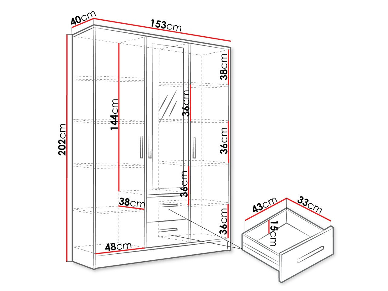 Kledingkast Comfivo Pastor