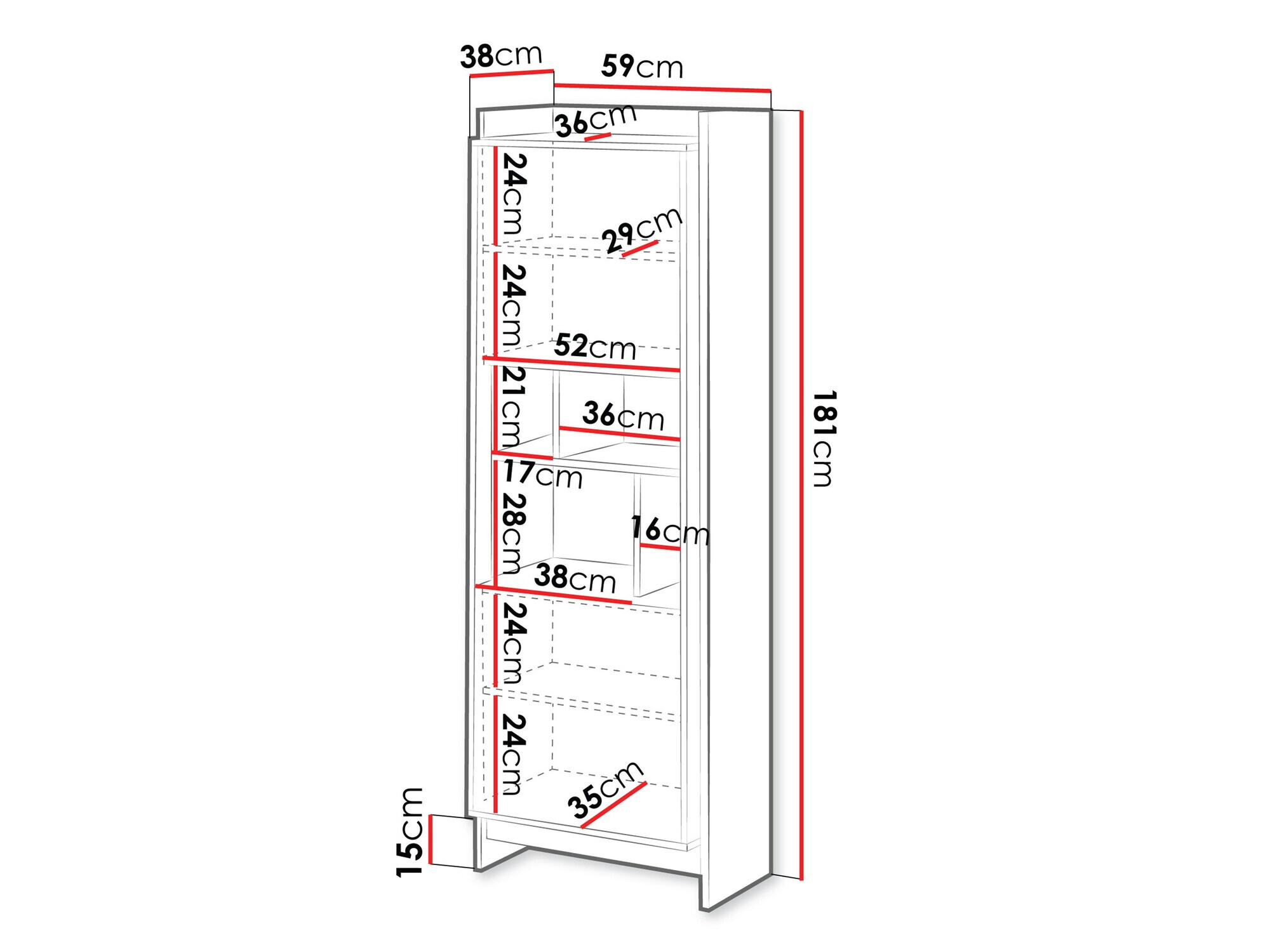 Boekenkast Mavnoli 107
