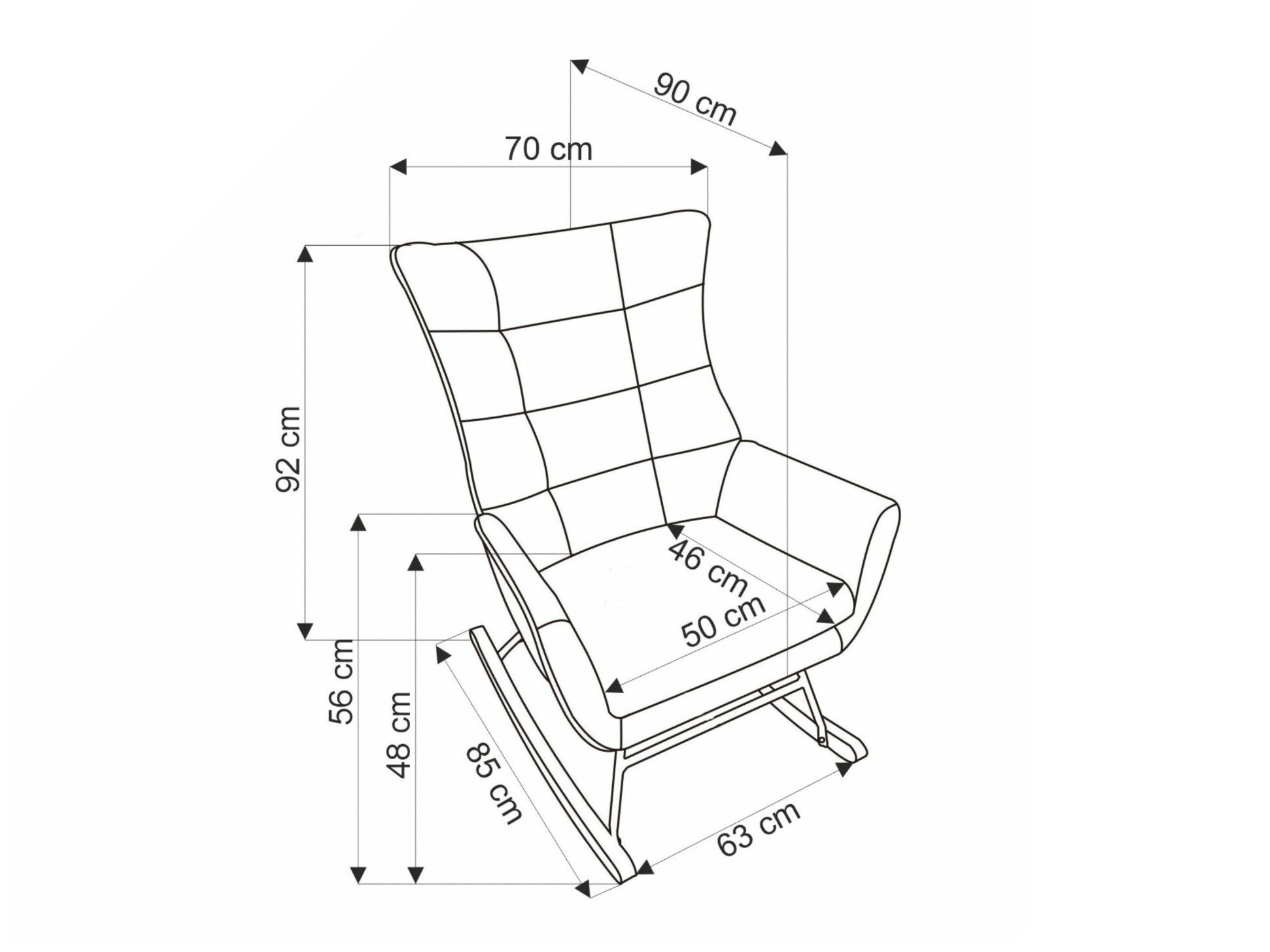 Schommelstoel Houston 1863 (Geel)