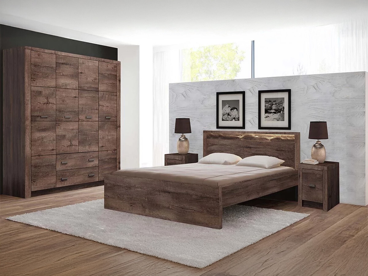 Kledingkast Serfeno 116 (Donker essen)