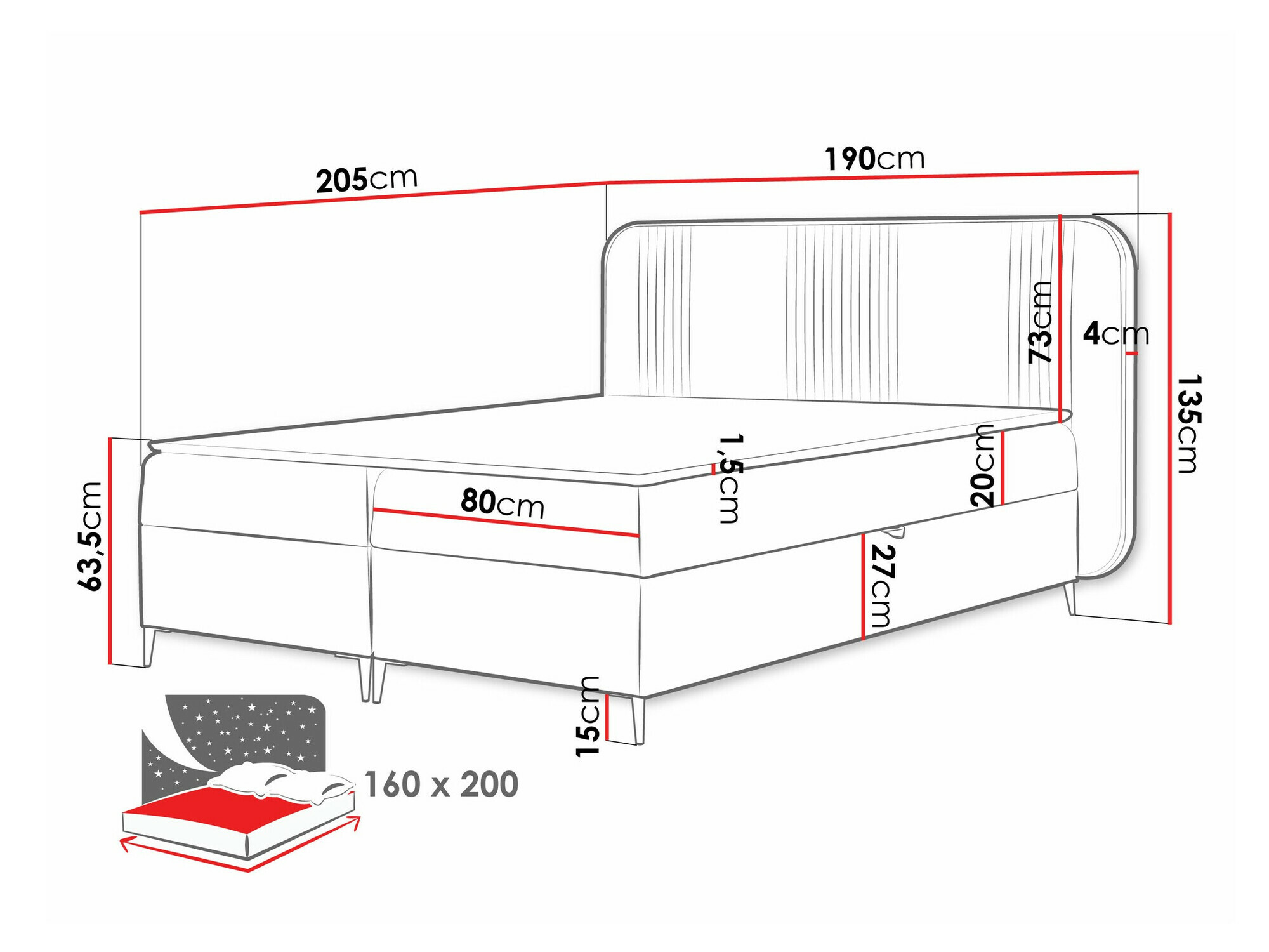 Boxspring Sonus (Magic Velvet 2216)