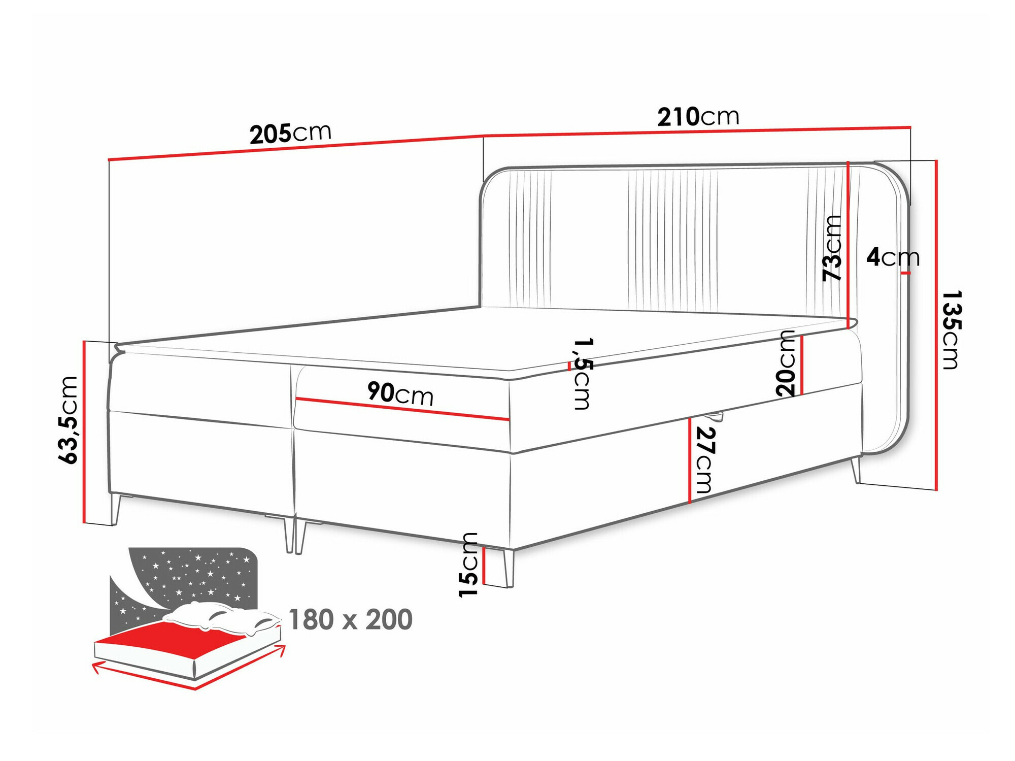 Boxspring Sonus (Magic Velvet 2225)