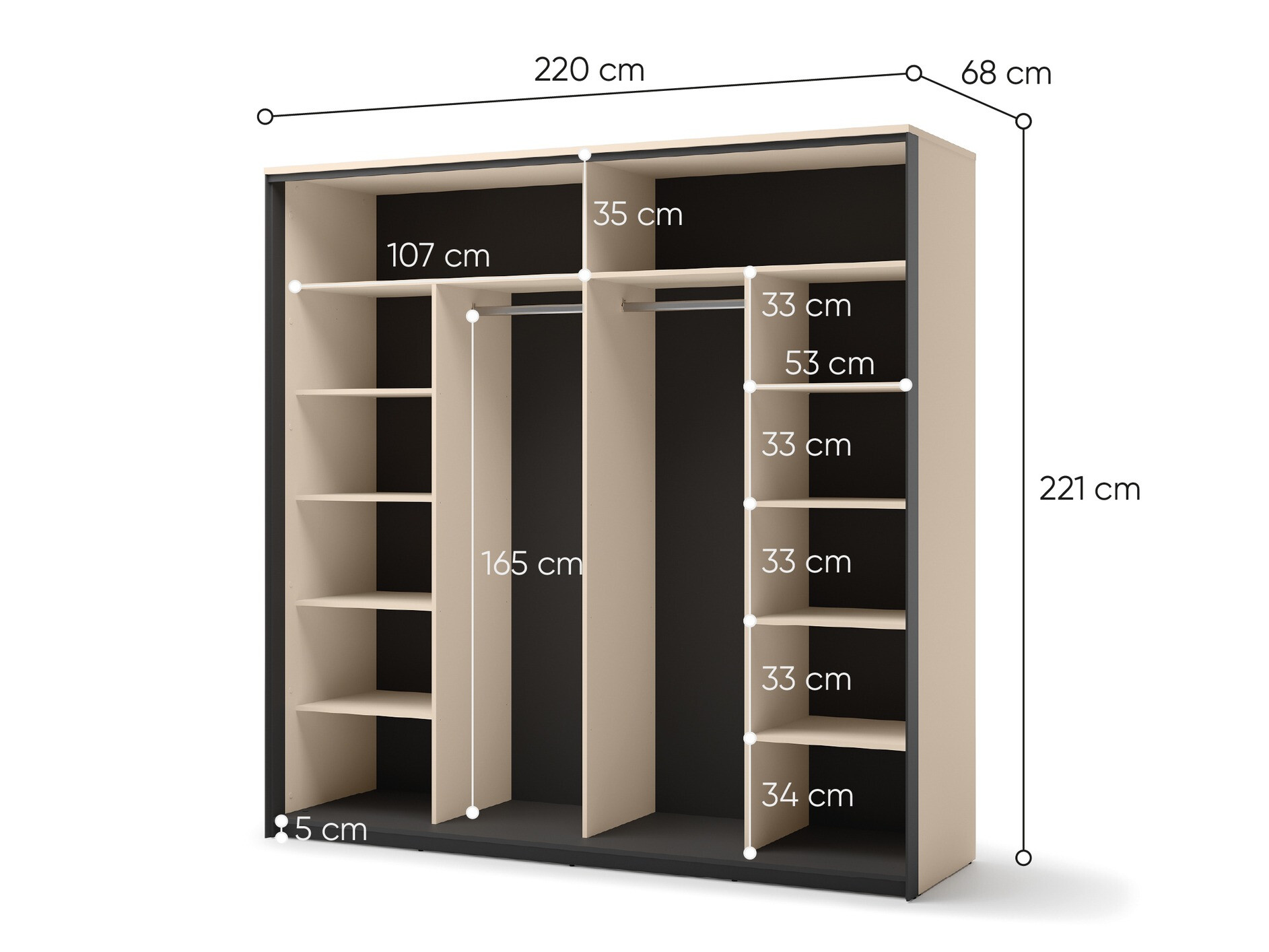 Kledingkast Virmoro 100