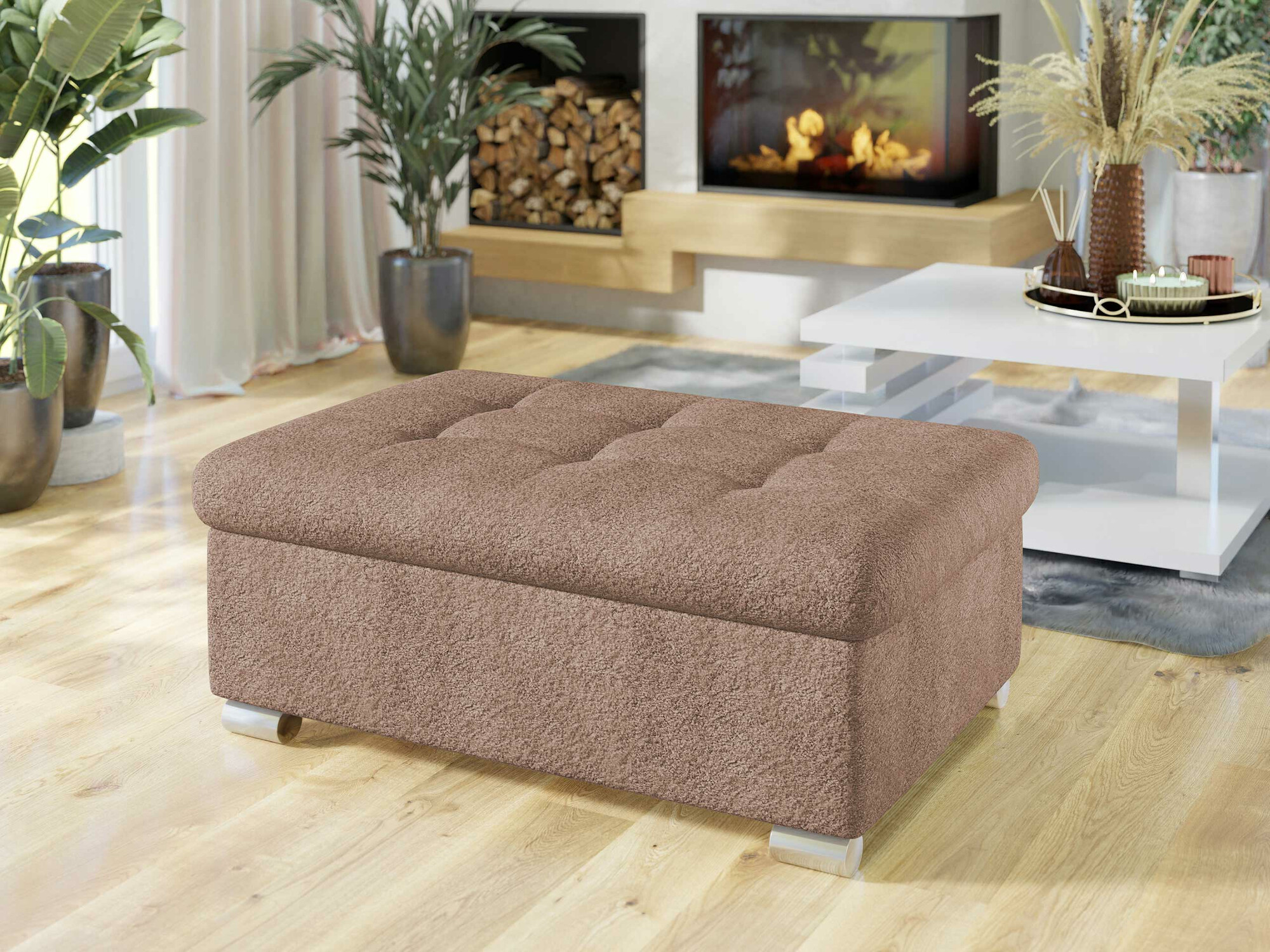 Gestoffeerde hocker Comfivo 118 (Coral 45)