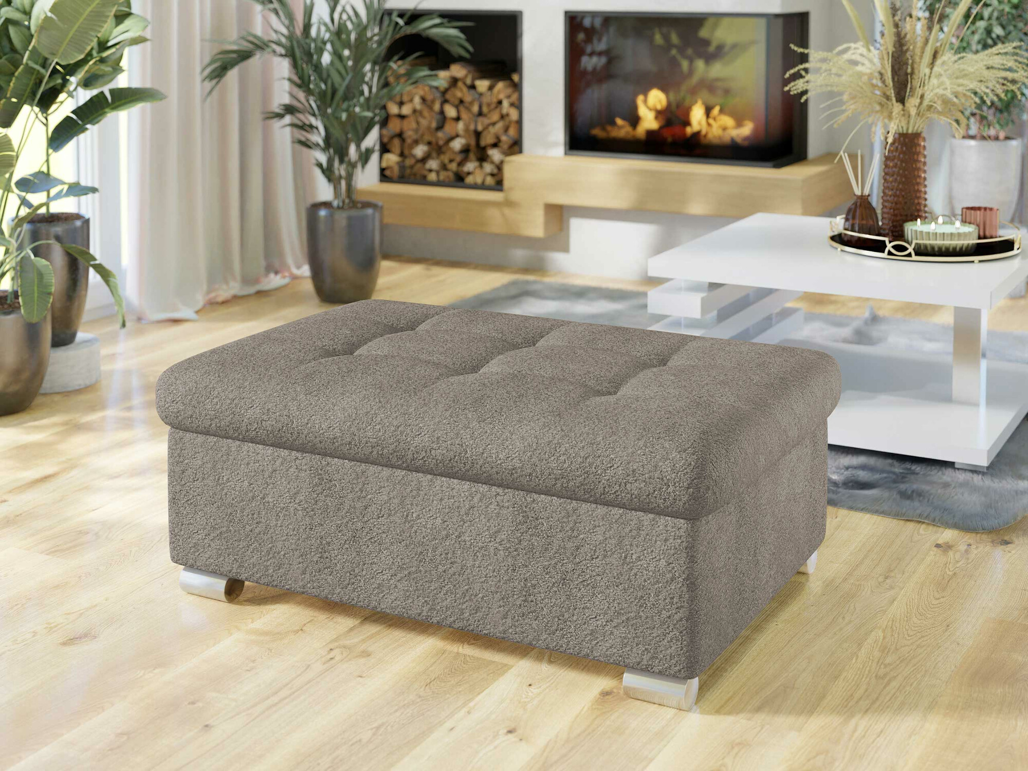 Gestoffeerde hocker Comfivo 118 (Coral 50)