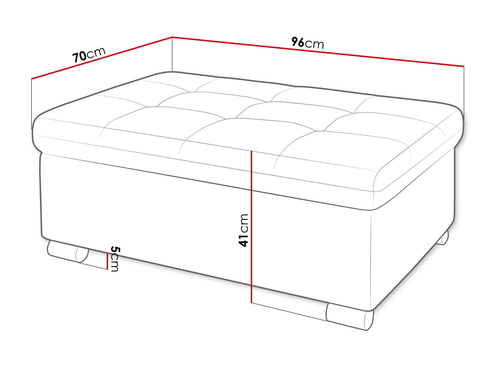 Gestoffeerde hocker Comfivo 118 (Clara 215.02)