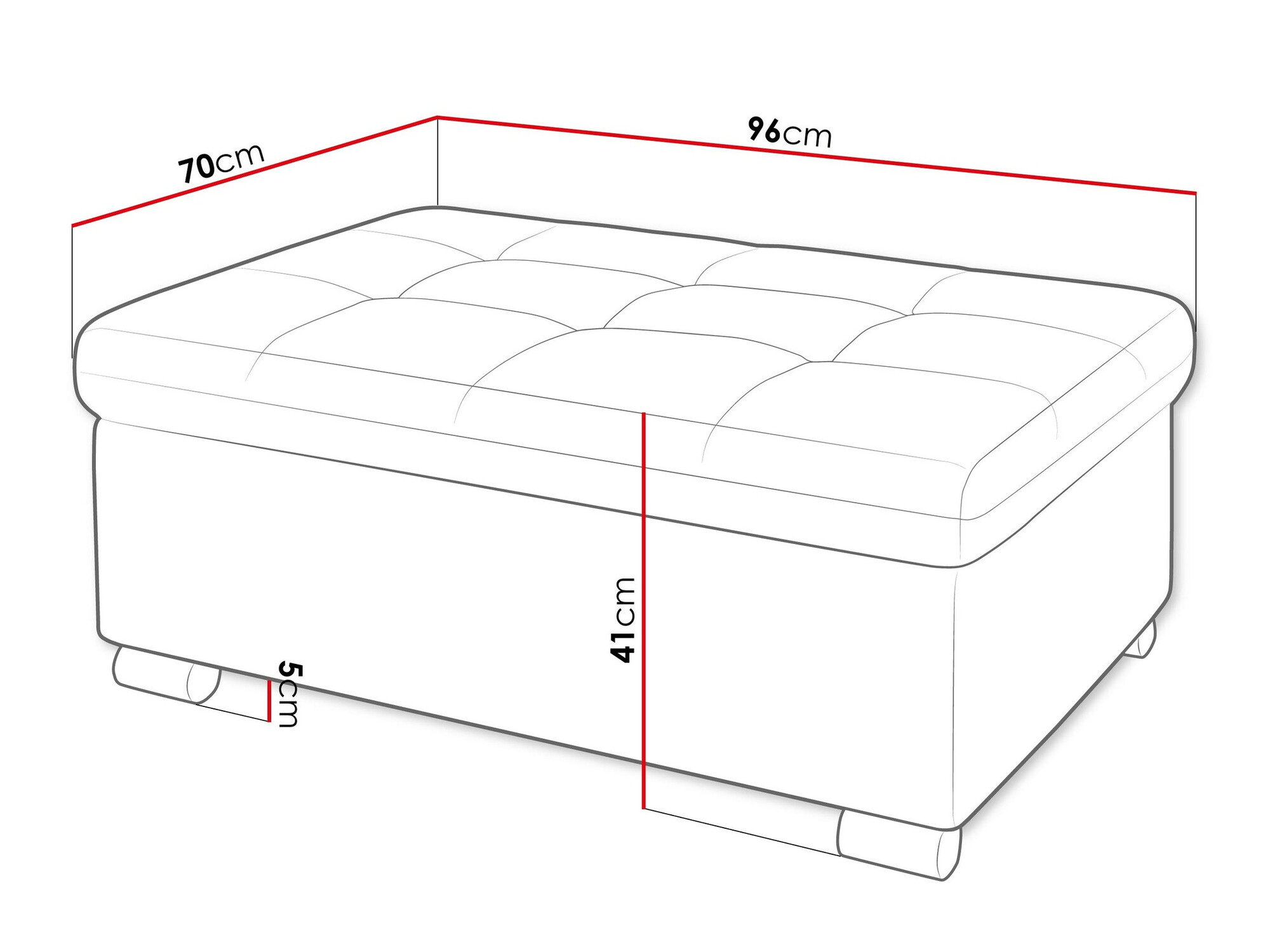 Gestoffeerde hocker Comfivo 118 (Clara 215.03)