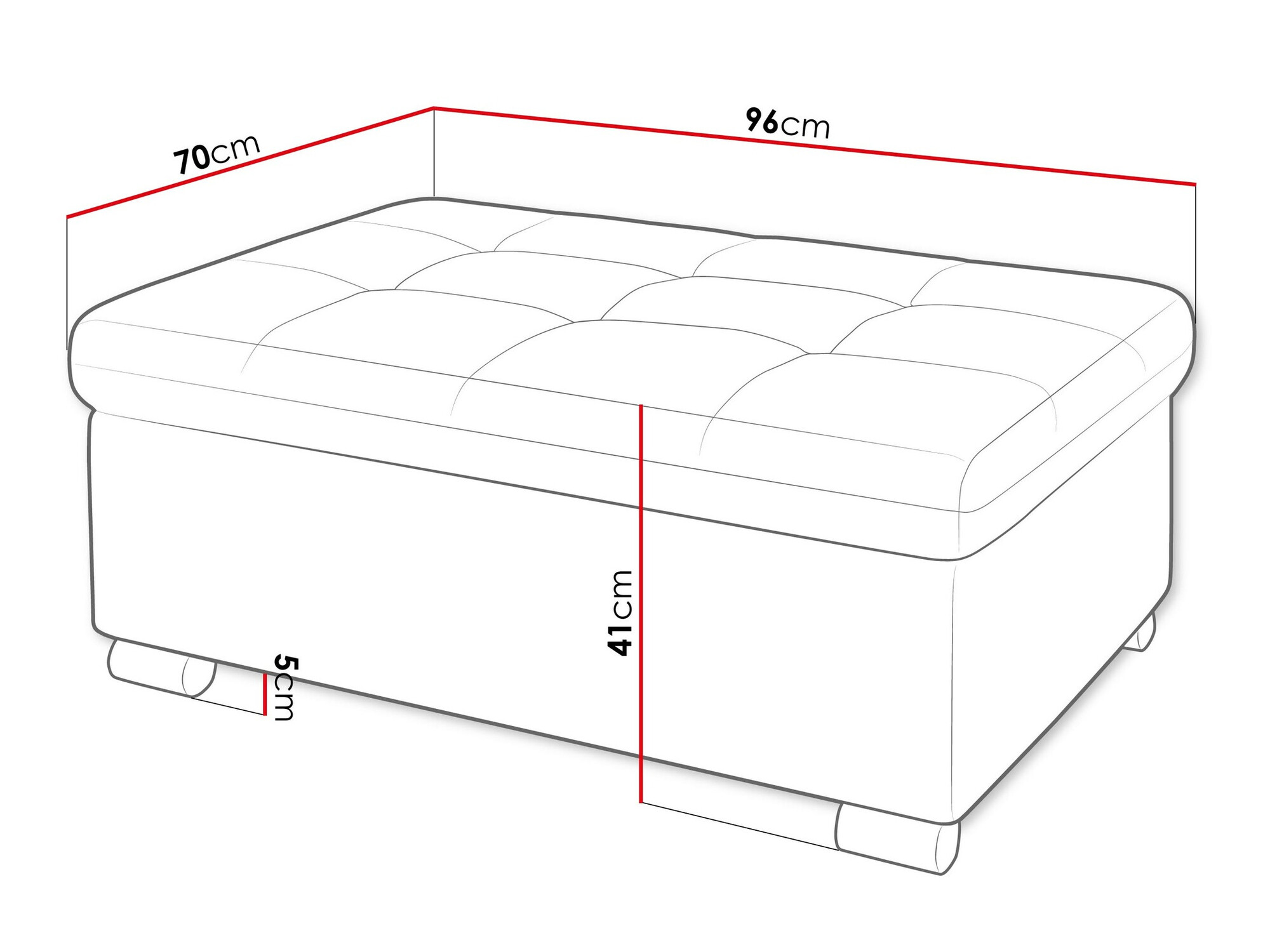 Gestoffeerde hocker Comfivo 118 (Clara 215.10)