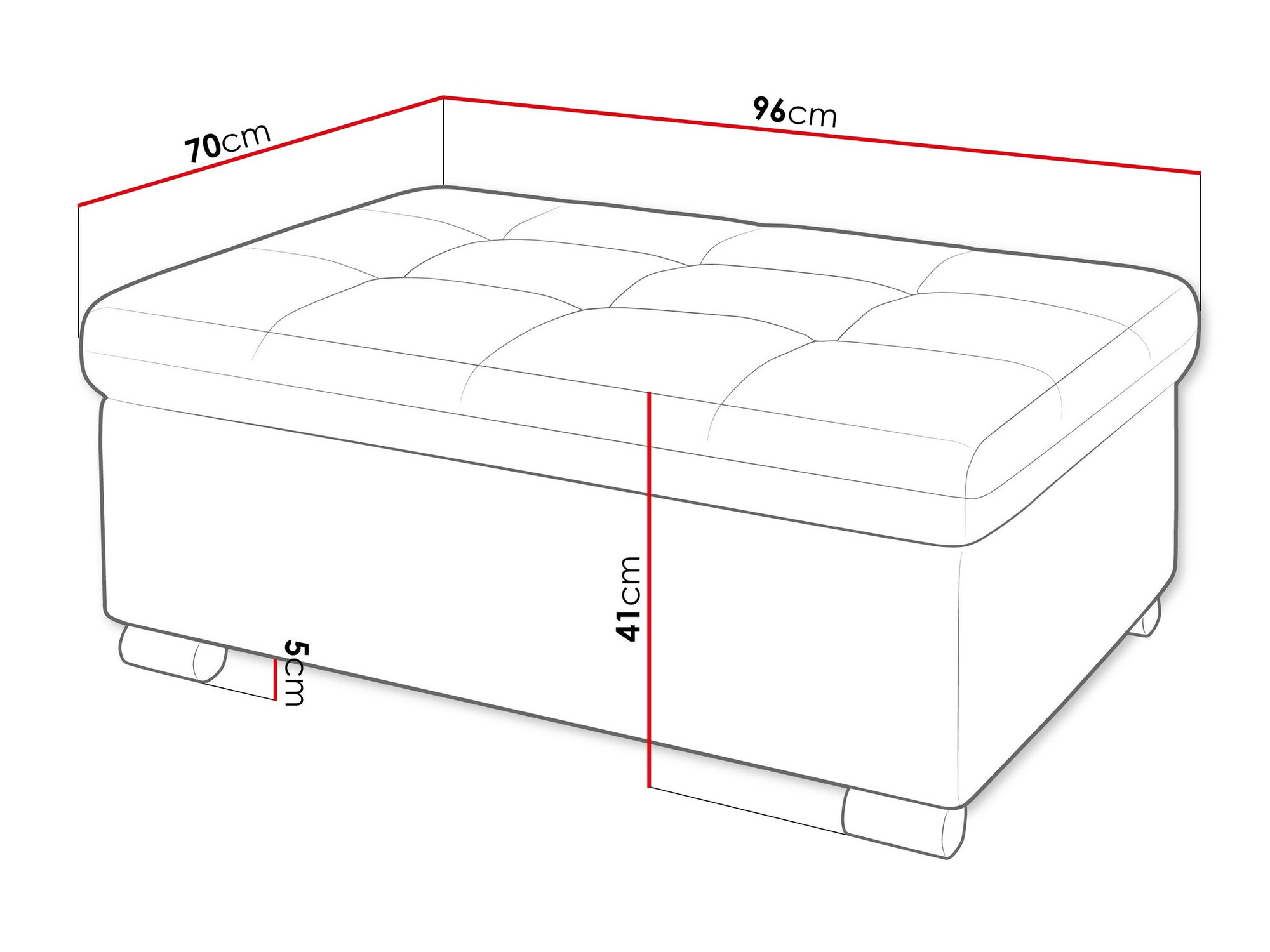 Gestoffeerde hocker Comfivo 118 (Wave 05)