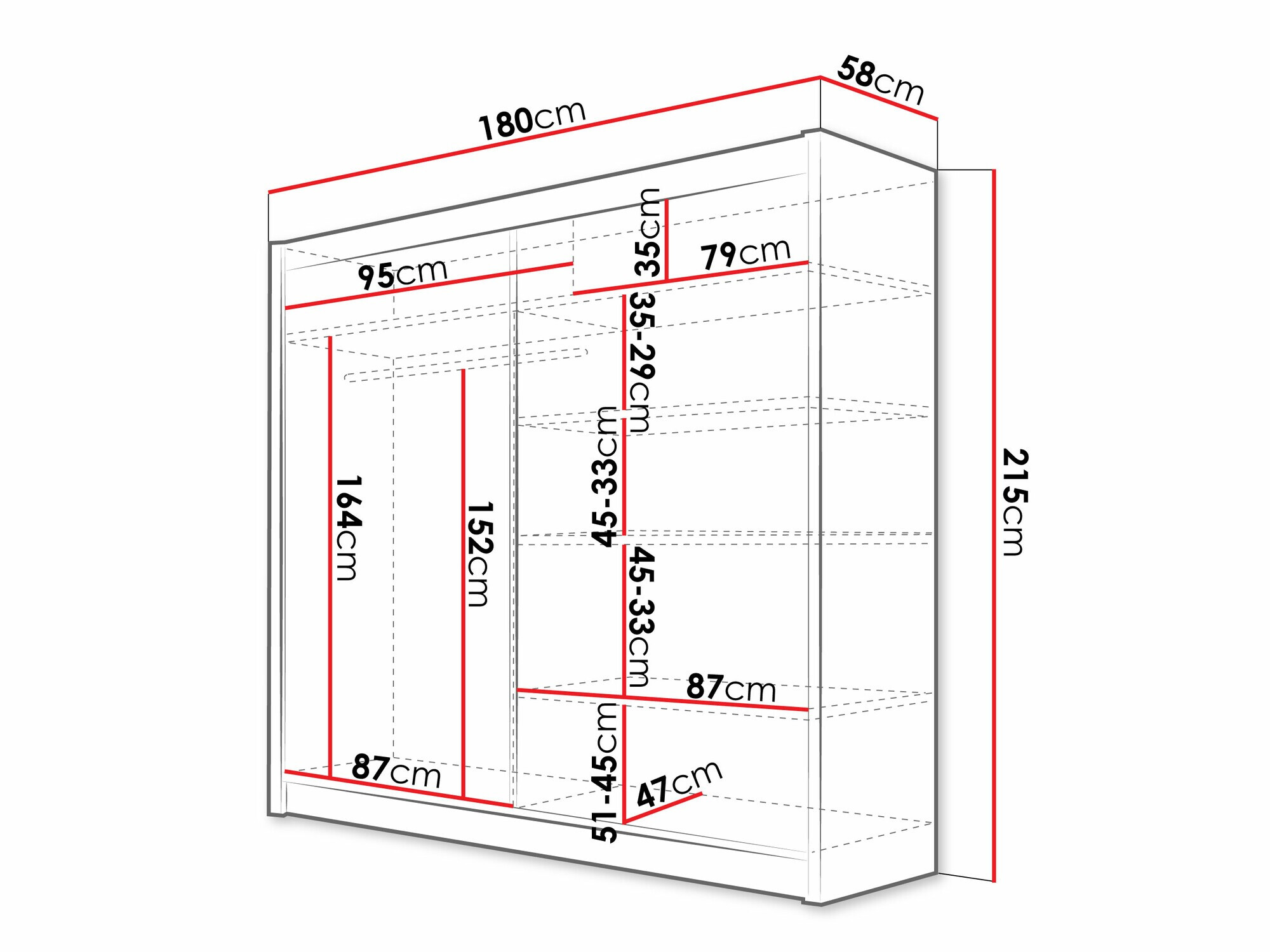 Kledingkast Closico 138 (Kasjmier)