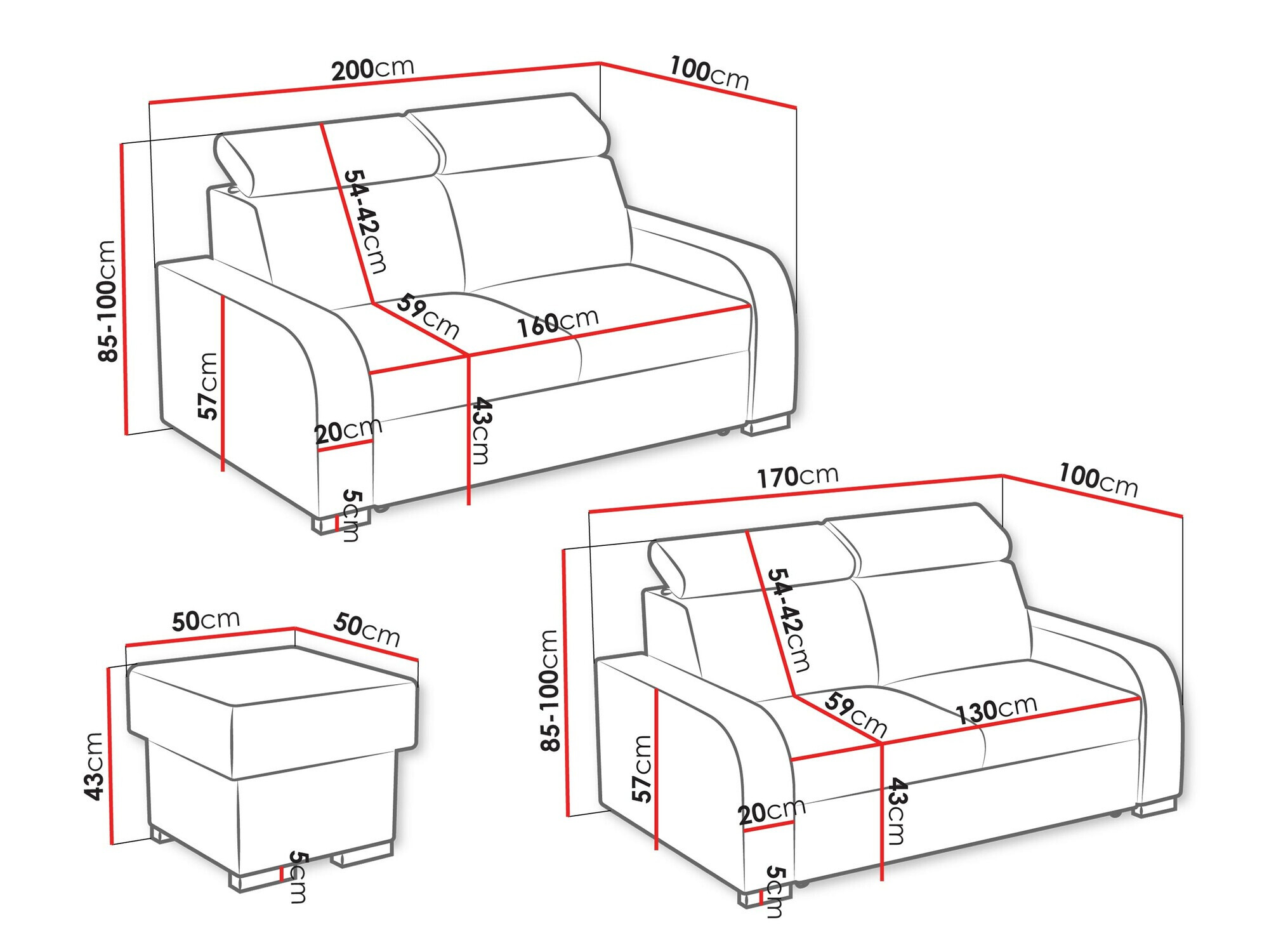 Gestoffeerde meubelset Etrcala 107 (Crown 2)
