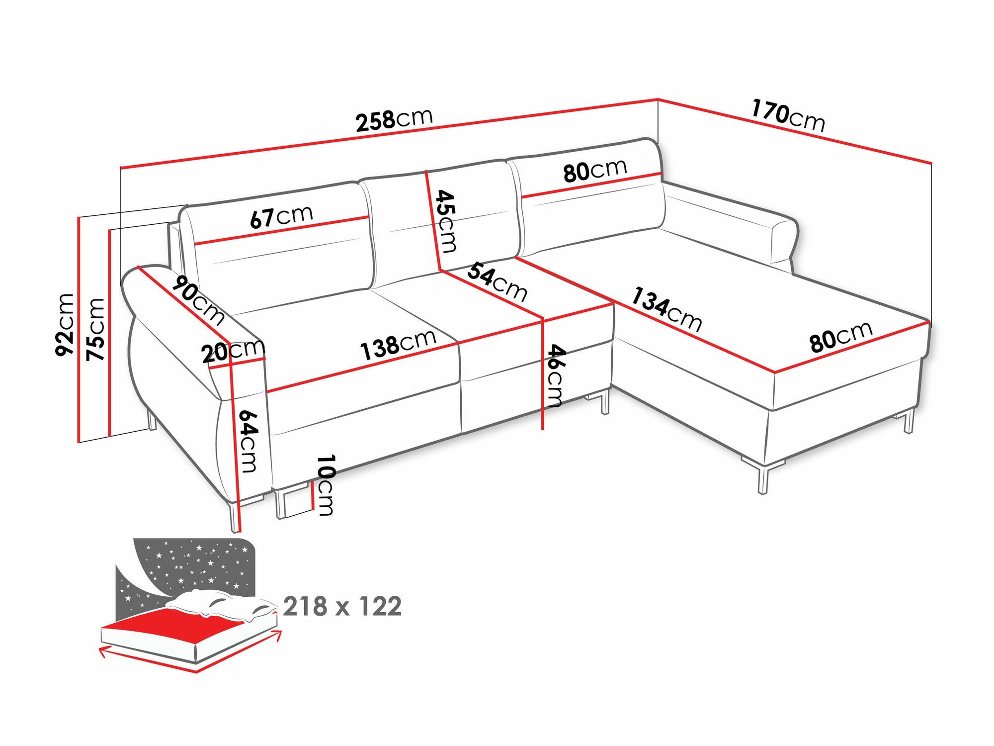 Hoekbank Stonecrest 103 (Sierra 744)