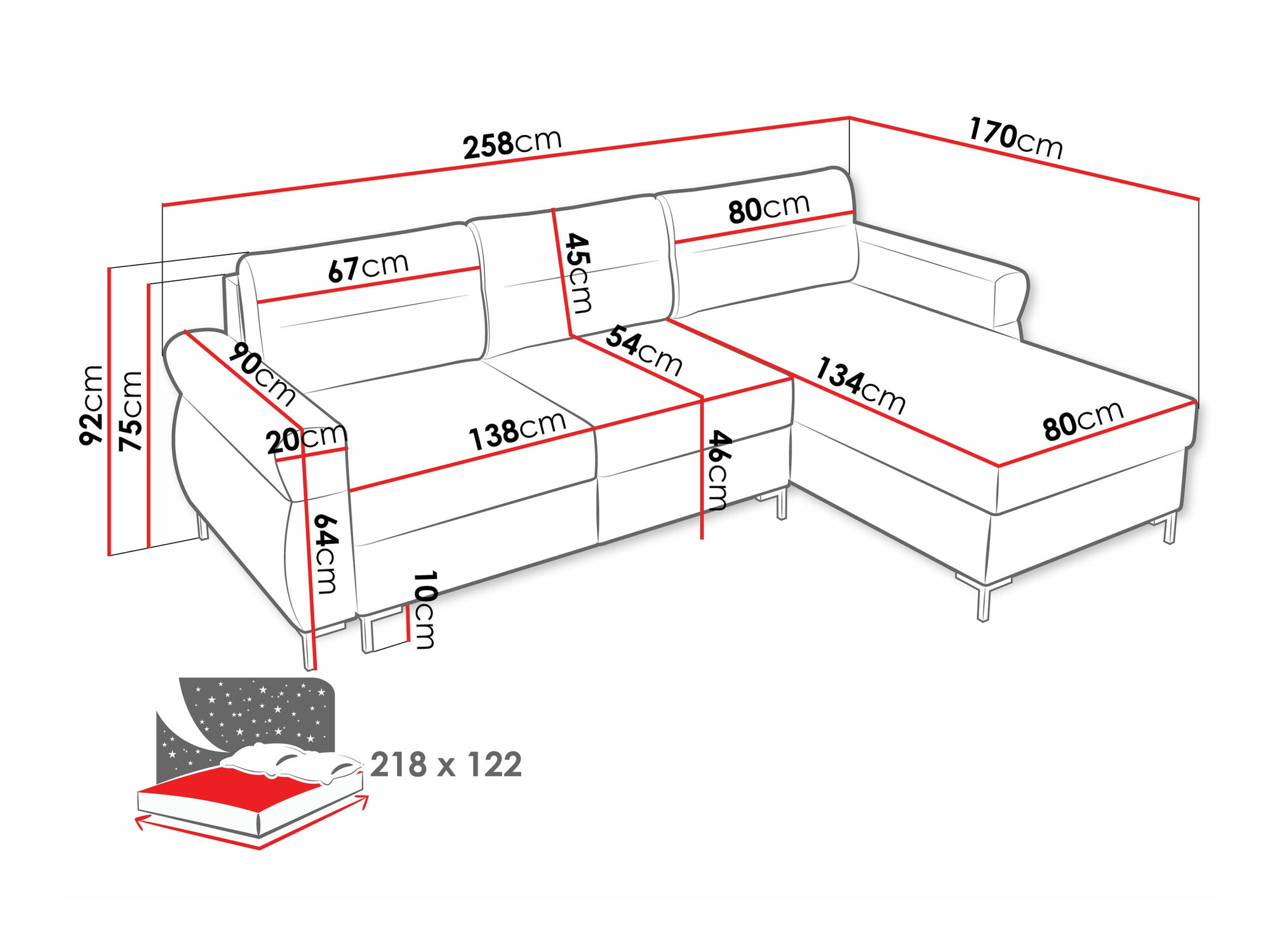 Hoekbank Stonecrest 103 (Sierra 746)