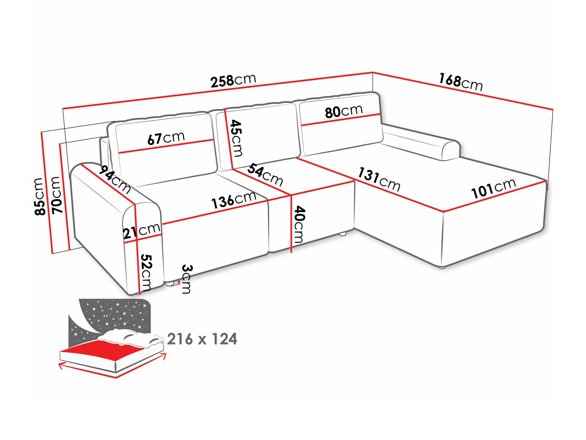 Hoekbank Stonecrest 105 (Sierra 748)