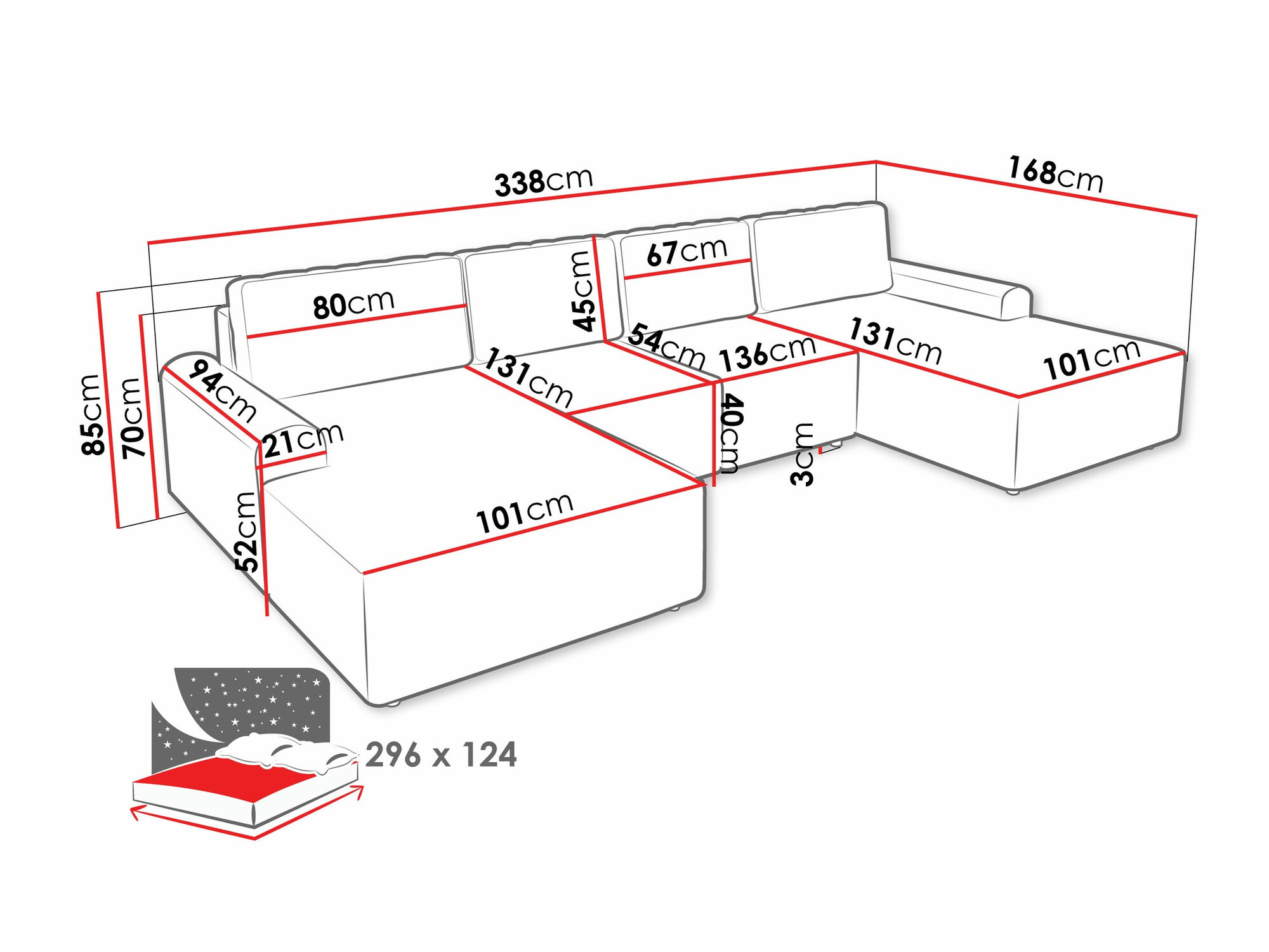Hoekbank Stonecrest 106 (Sierra 741)