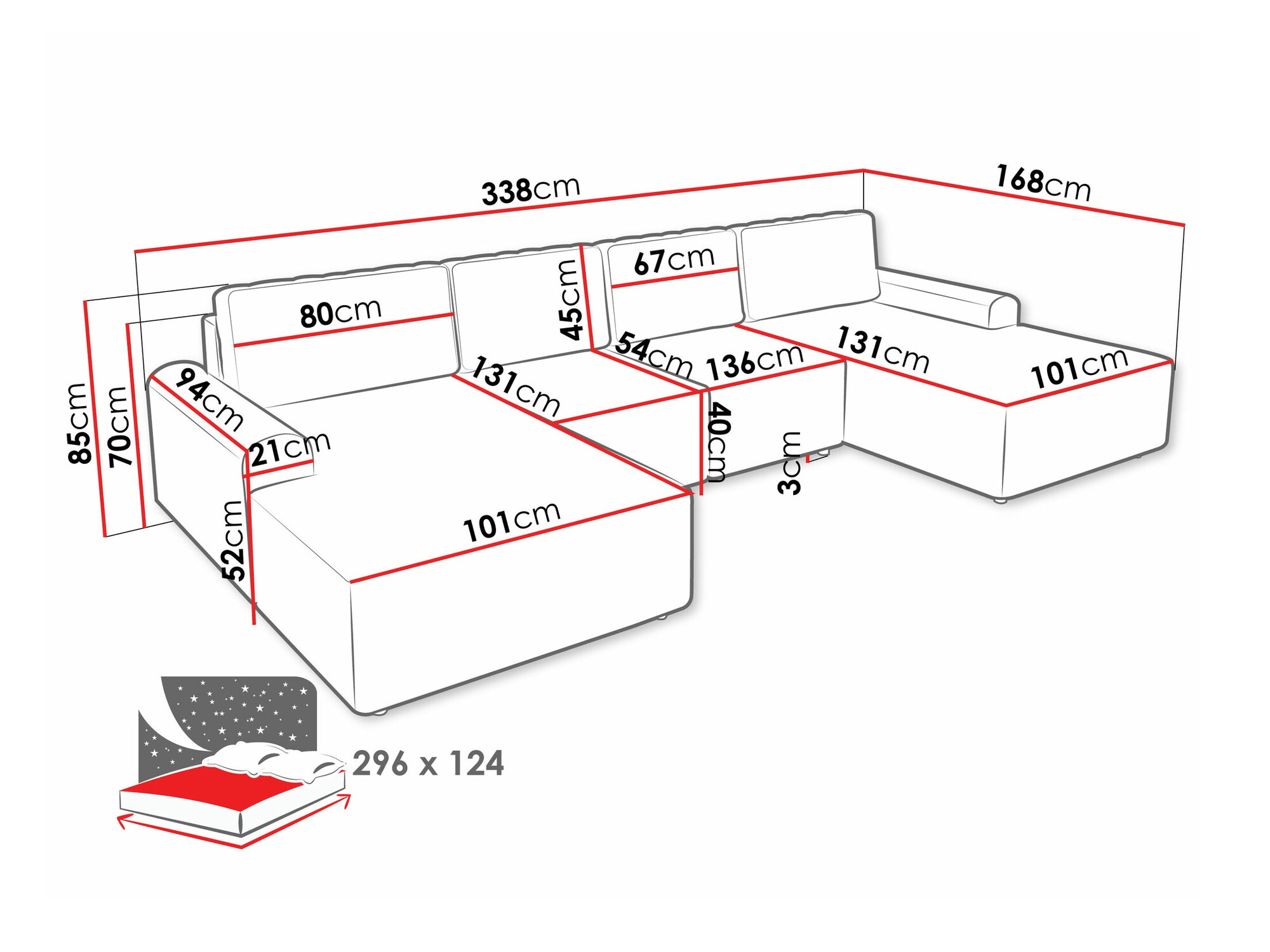 Hoekbank Stonecrest 106 (Sierra 744)
