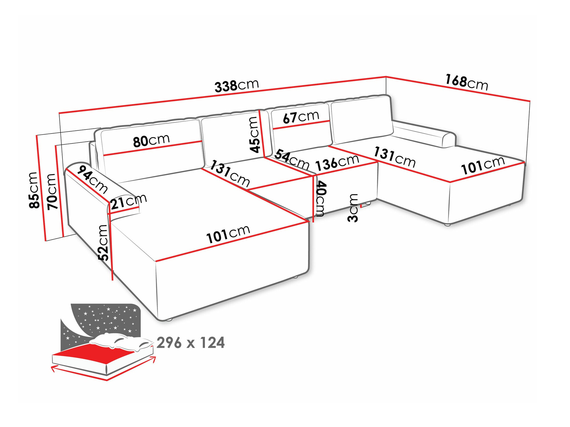 Hoekbank Stonecrest 106 (Sierra 748)