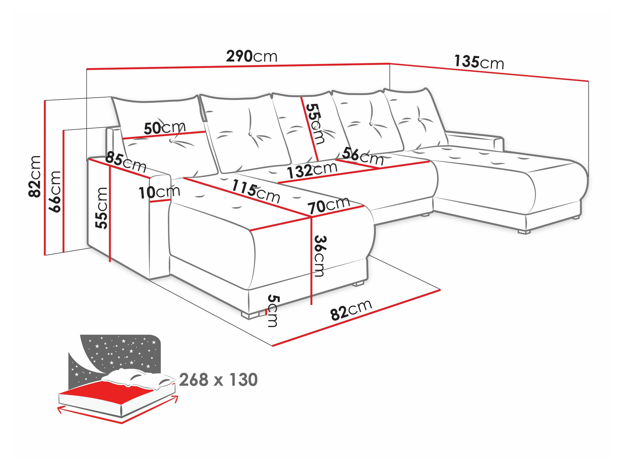 Hoekbank Memphis 106 (Lux 01 + Lux 26)