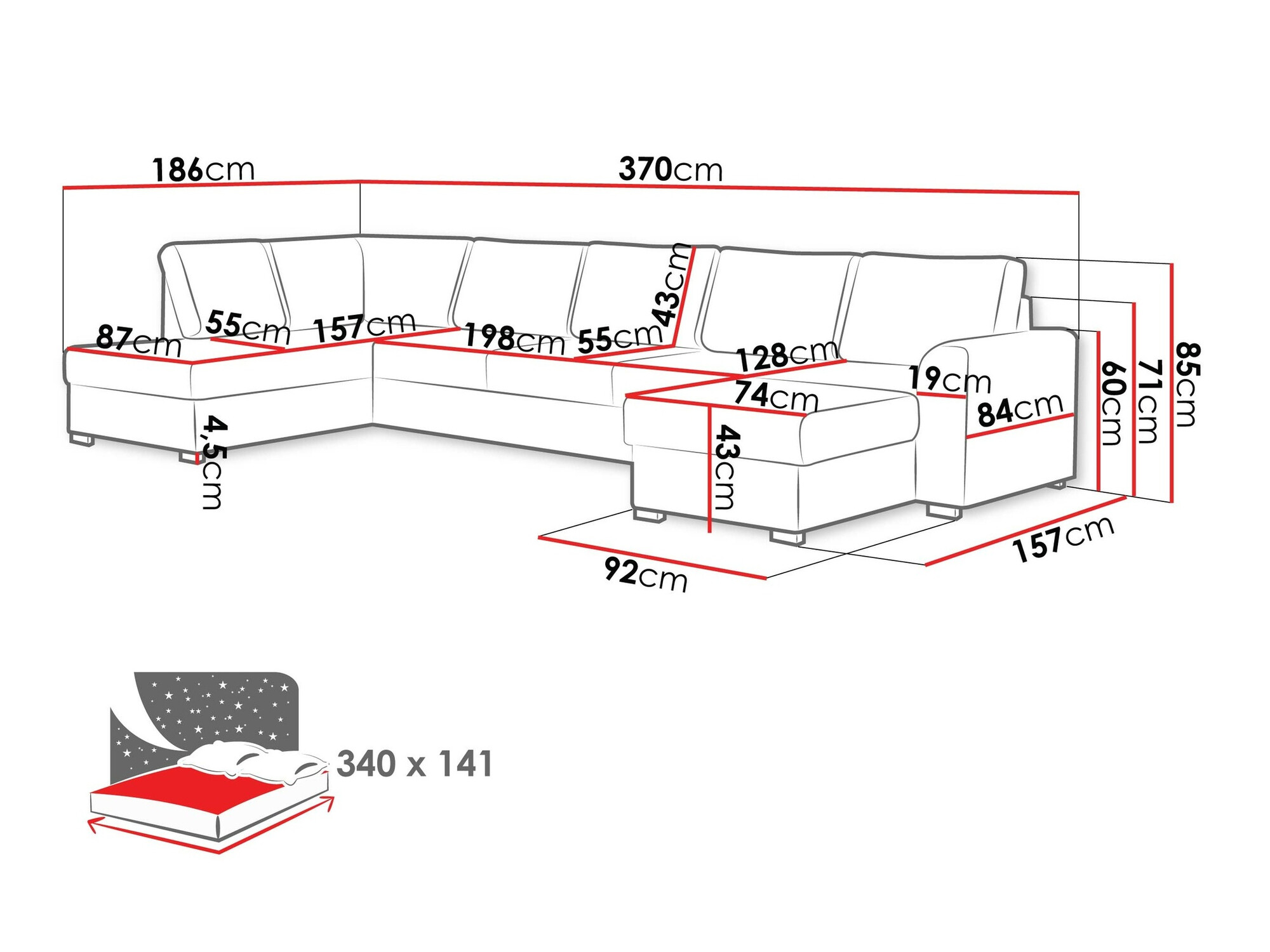 Hoekbank Comfivo 191 (Twist 23)