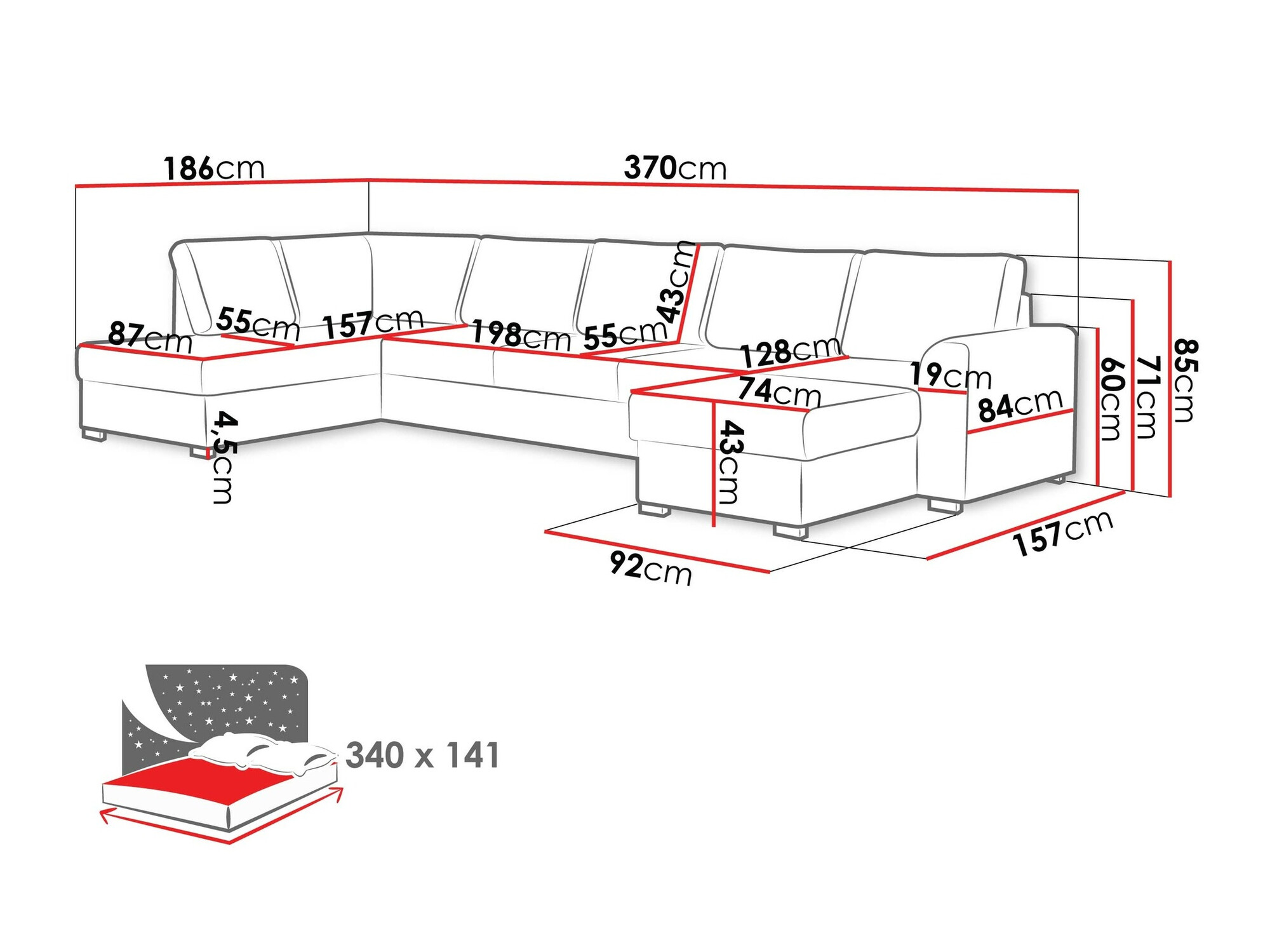 Hoekbank Comfivo Flumen I (Flow 06)