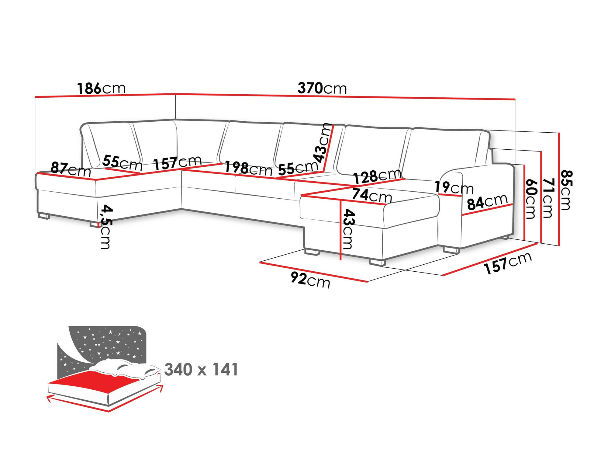 Hoekbank Comfivo Flumen I (Flow 22)