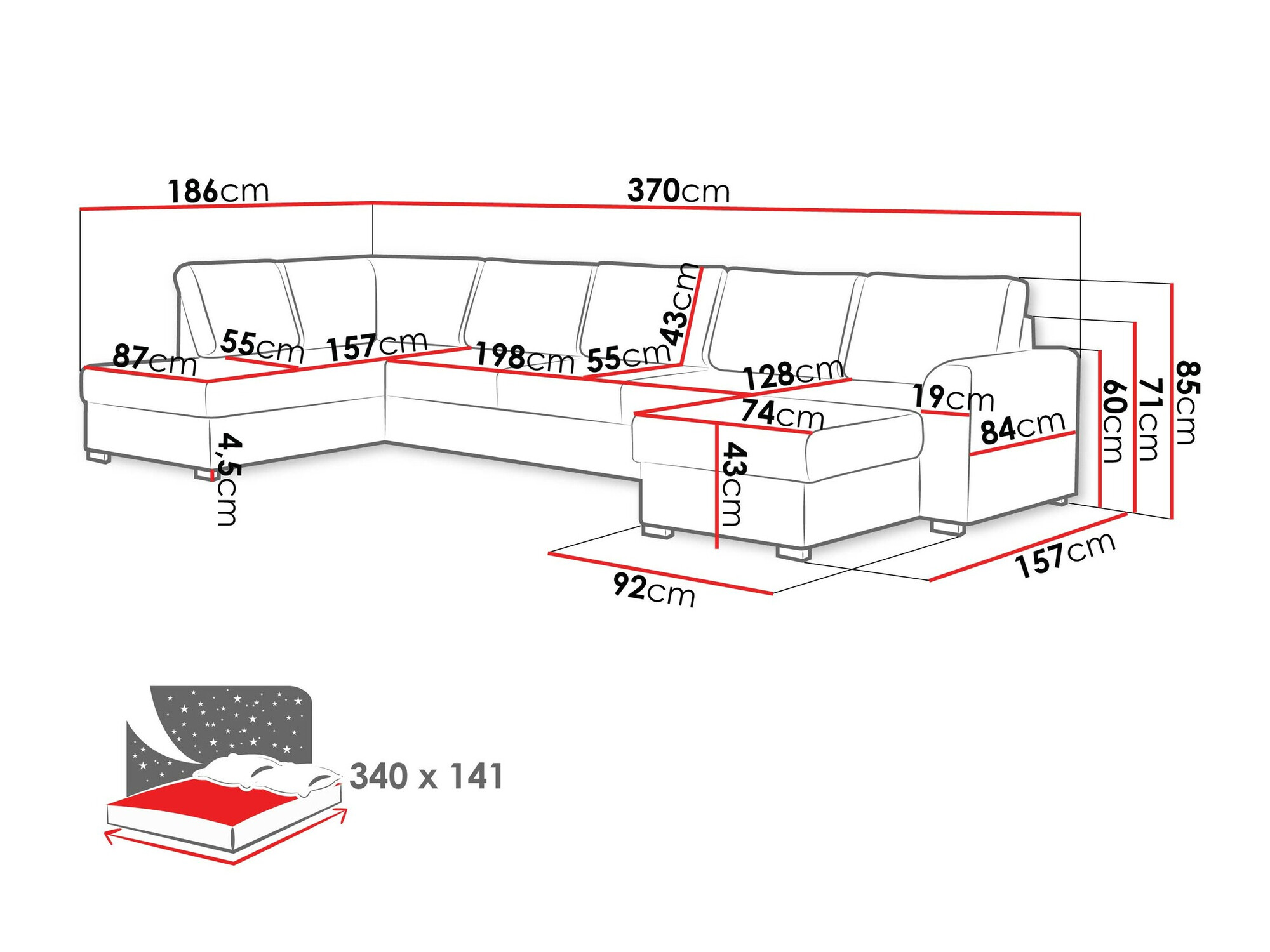 Hoekbank Comfivo Flumen I (Flow 22)