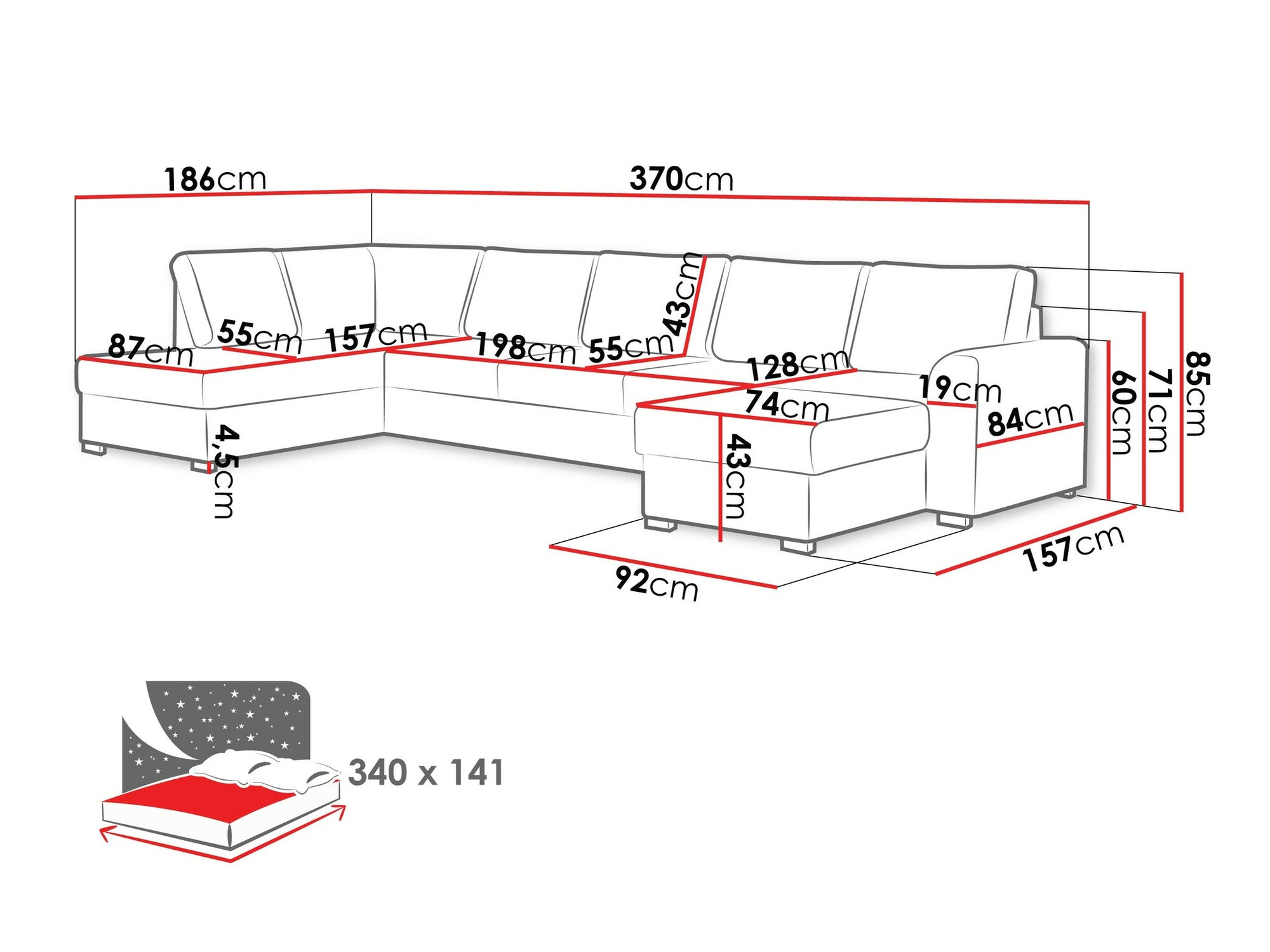 Hoekbank Comfivo Flumen I (Soft 011 + Majorka 03)