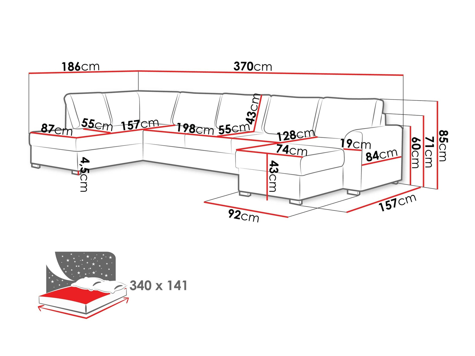 Hoekbank Comfivo Flumen I (Twist 23)