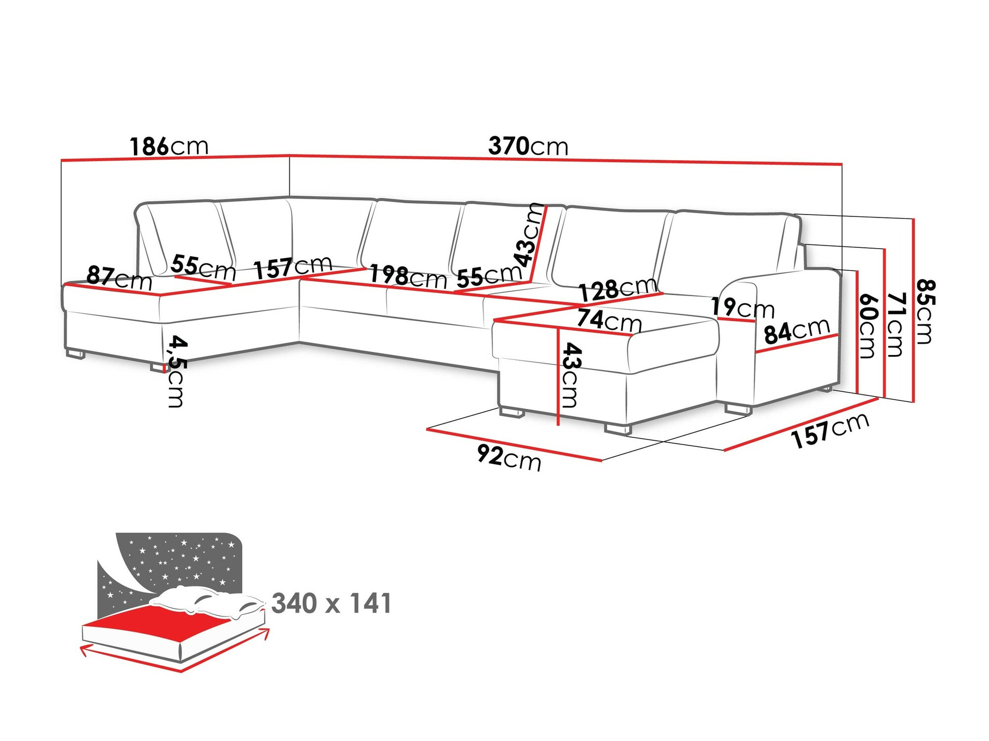 Hoekbank Comfivo Flumen I (Wave 05)