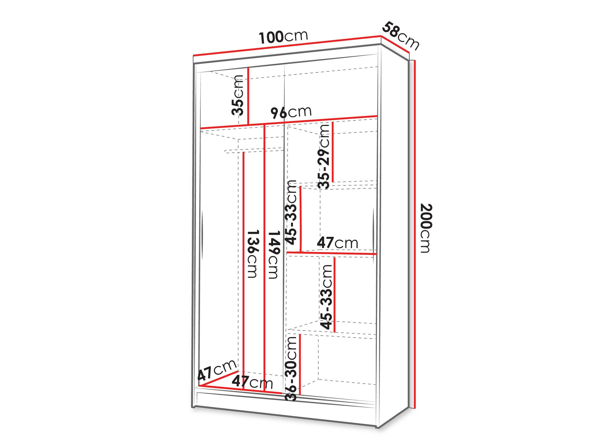 Kledingkast Closico 168 (Kasjmier)
