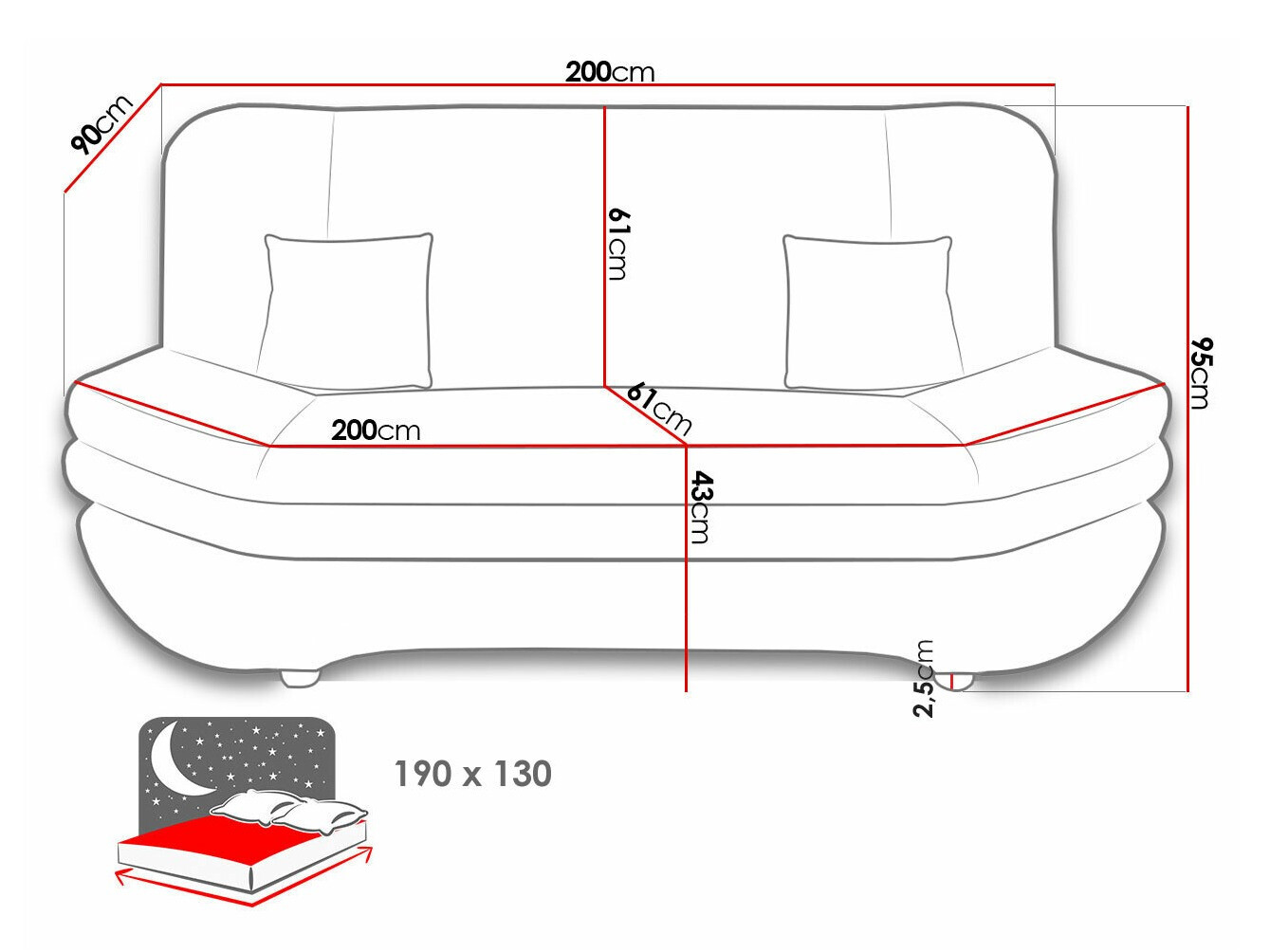 Slaapbank Comfivo 234 (Flow 09)