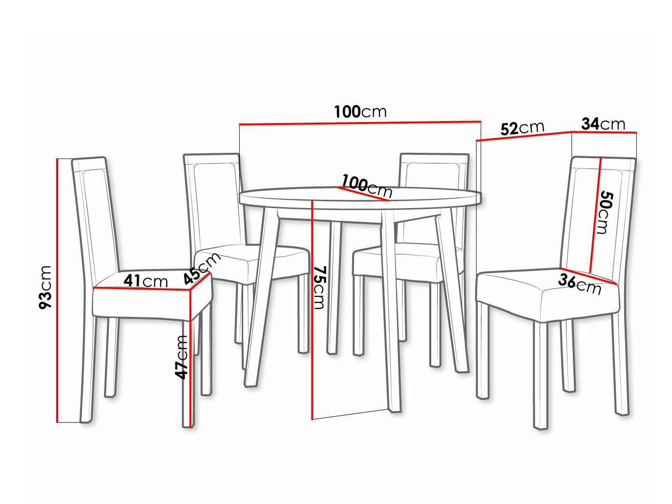 Eetkamerset Victorville 255
