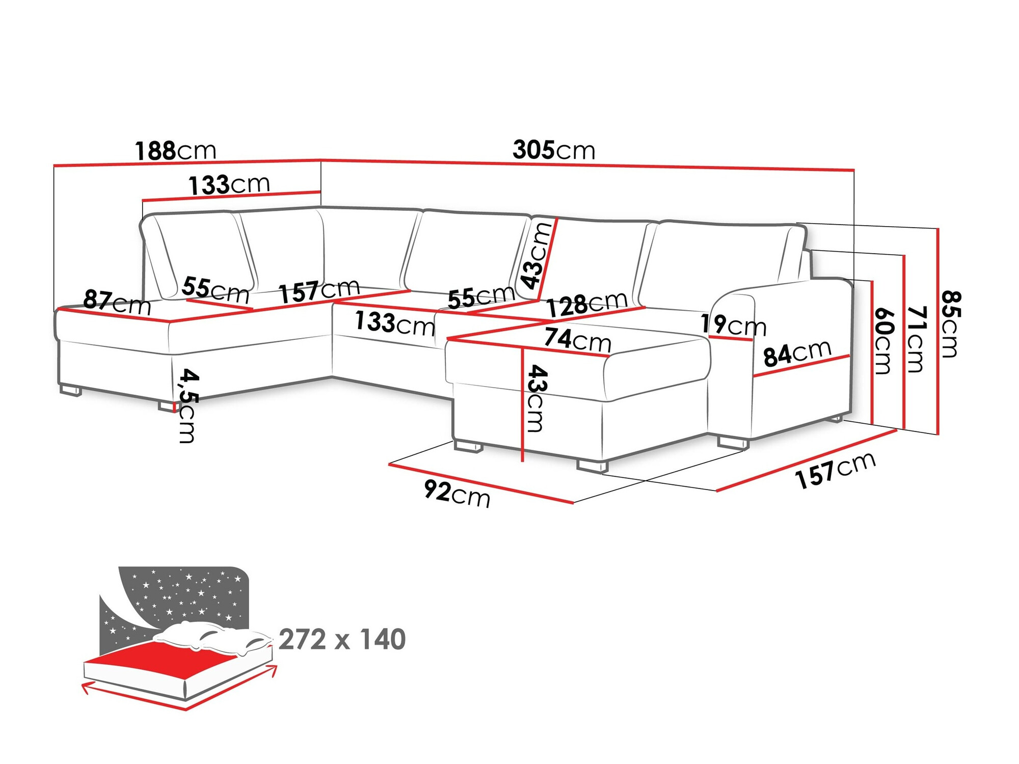 Hoekbank Comfivo Flumen (Twist 21)