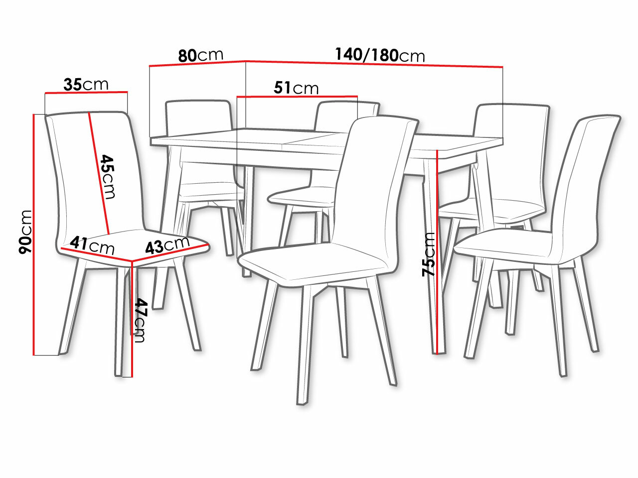 Eetkamerset Victorville 335 (Sonoma eik)