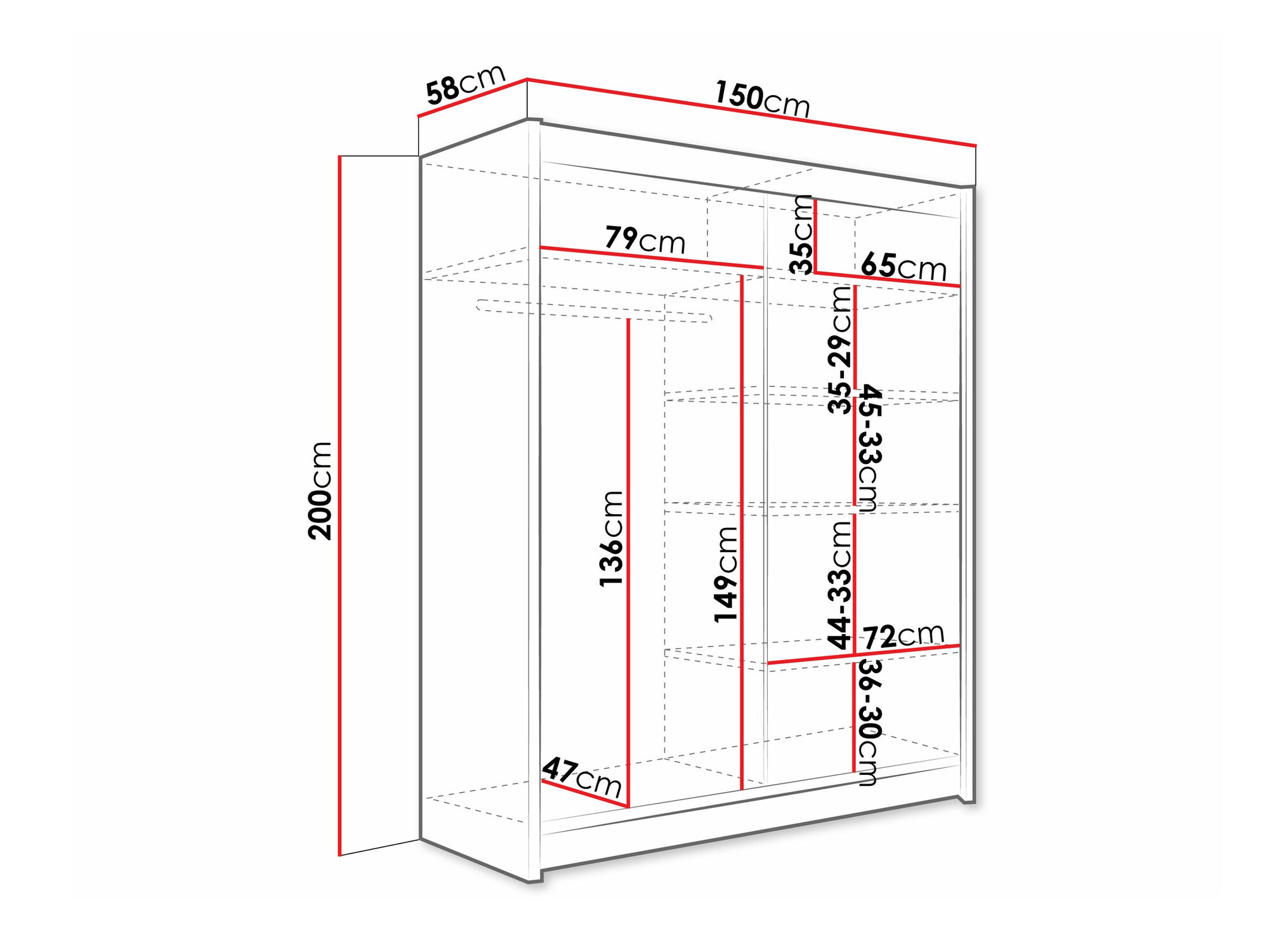 Kledingkast Closico 112 (Kasjmier)
