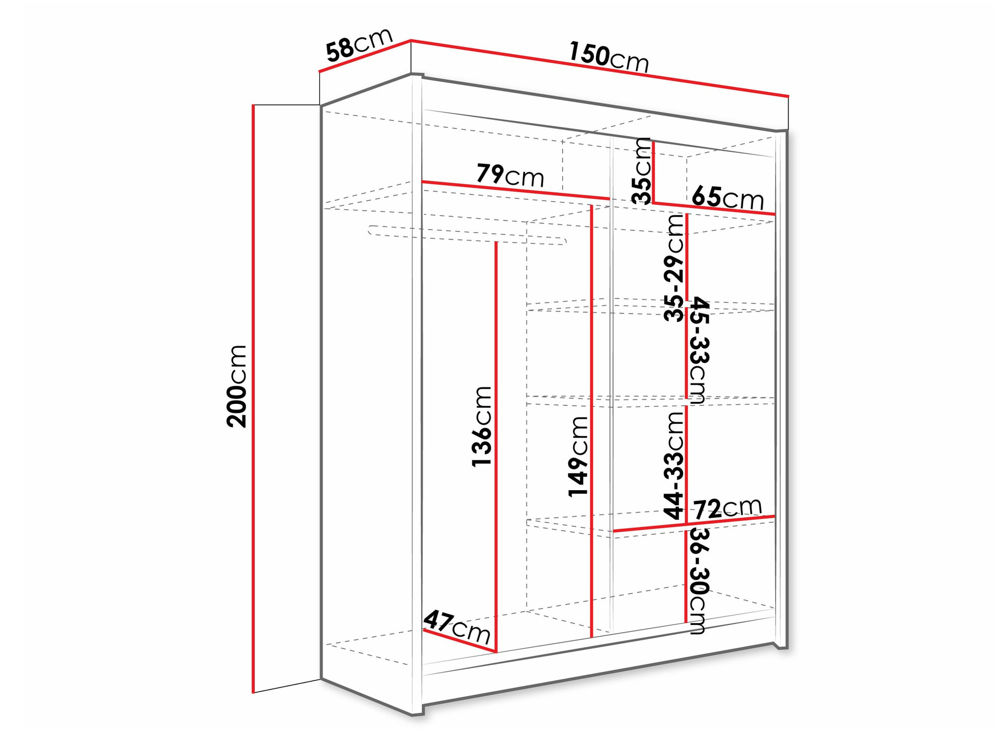 Kledingkast Closico Camera XII (Wit)