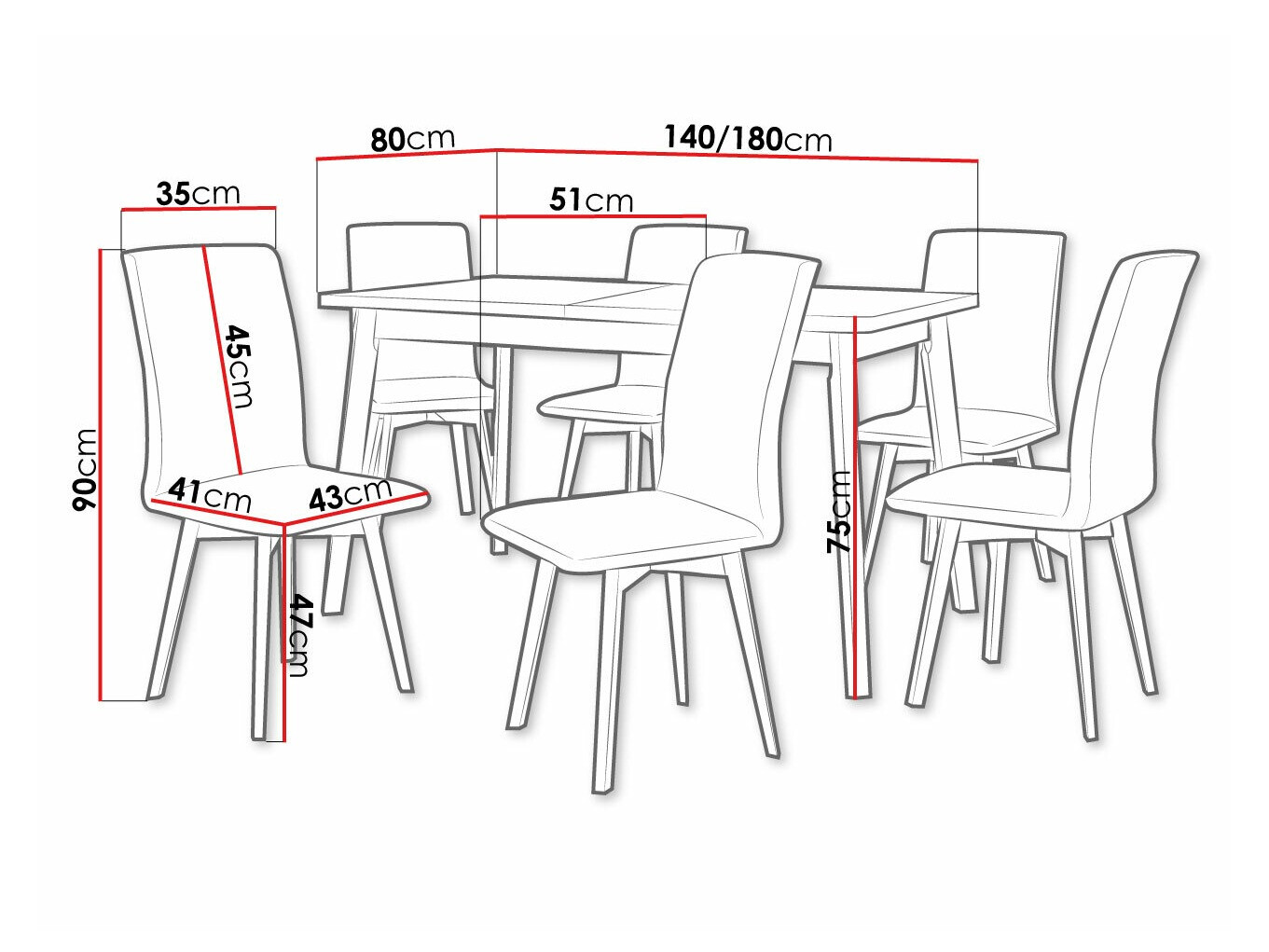 Eetkamerset Victorville 291 (Artisan eiken + Wit)