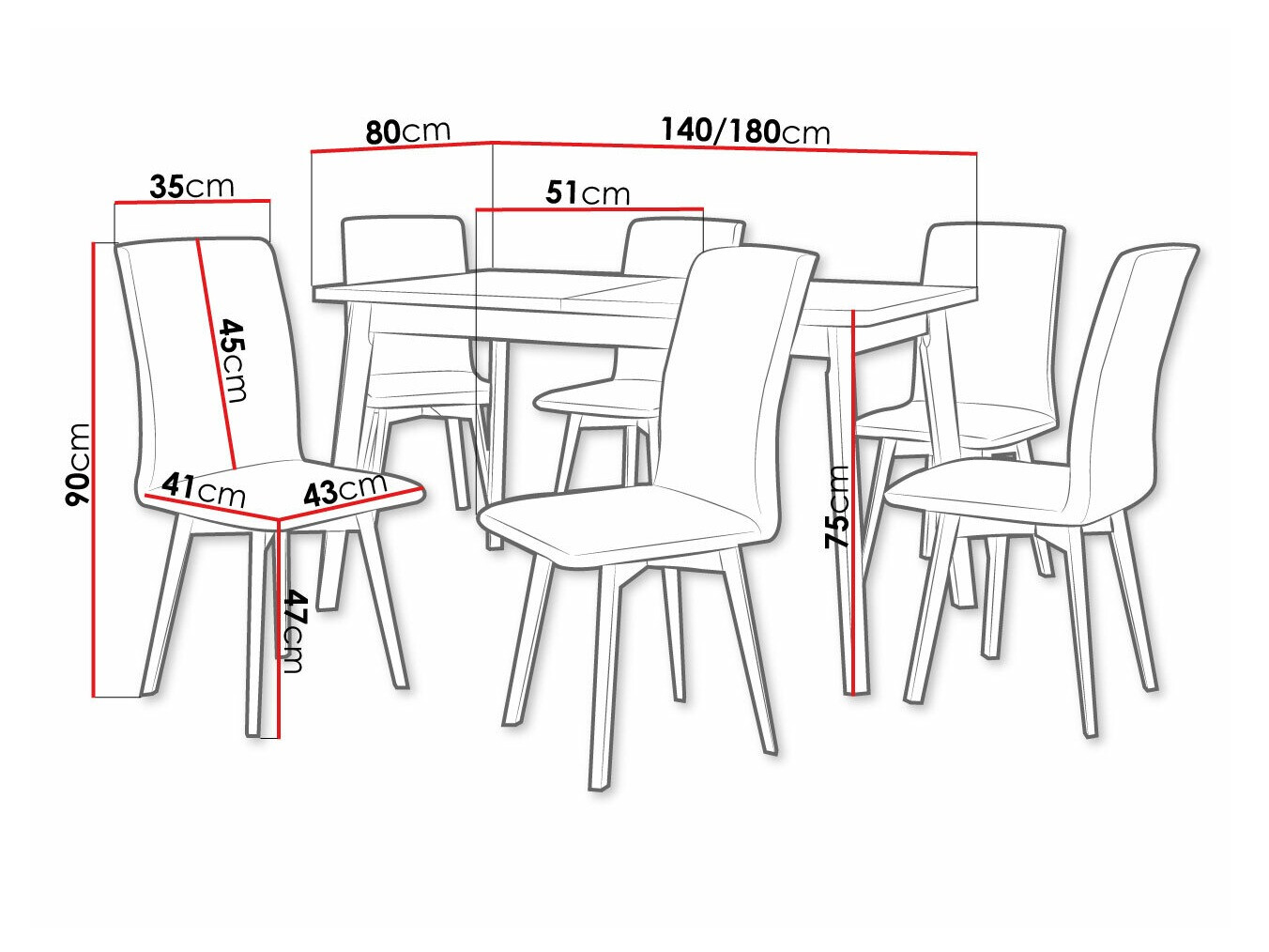 Eetkamerset Victorville 291 (Artisan eiken + Wit)