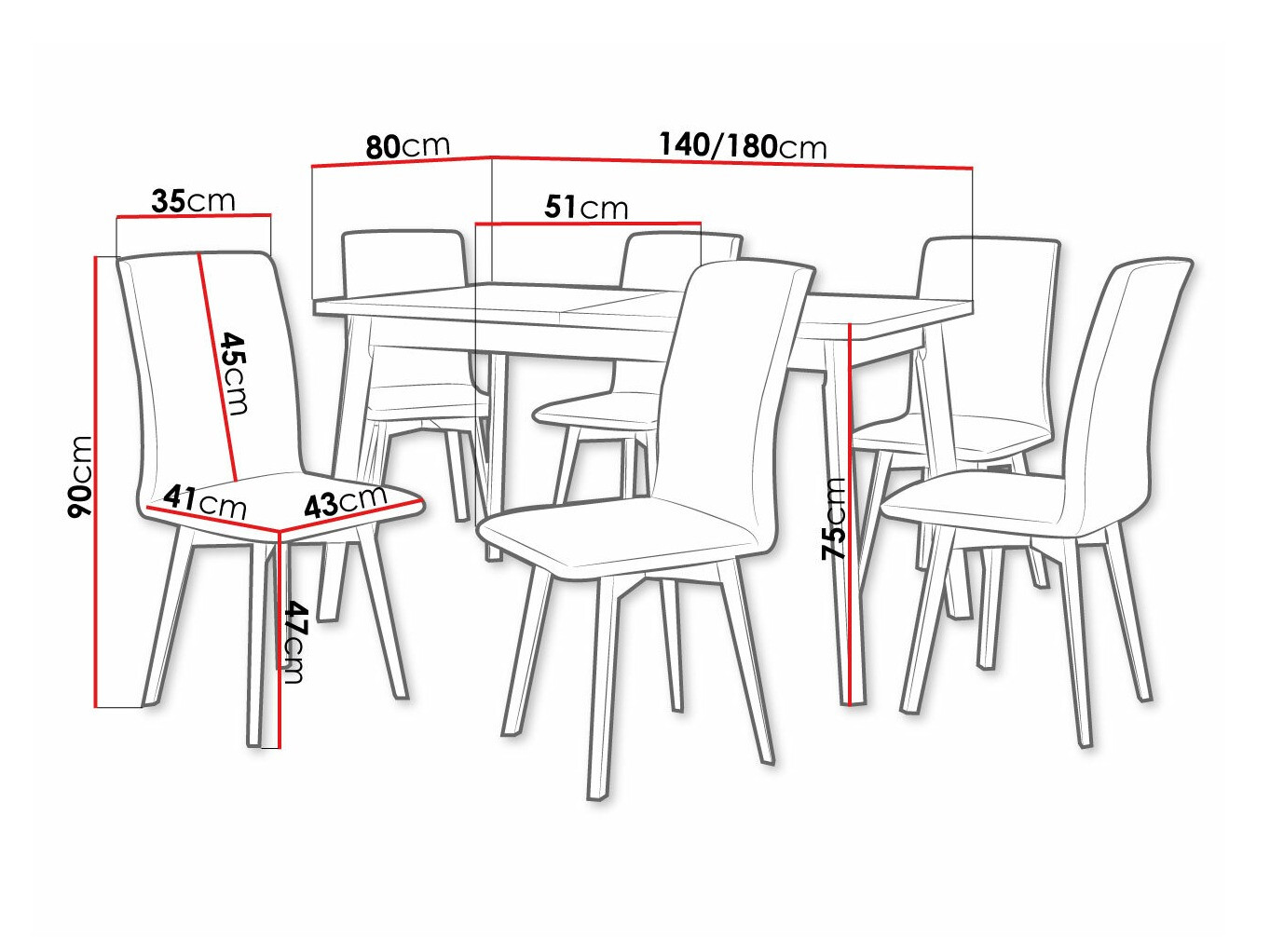 Eetkamerset Victorville 292 (Artisan eiken + Zwart)
