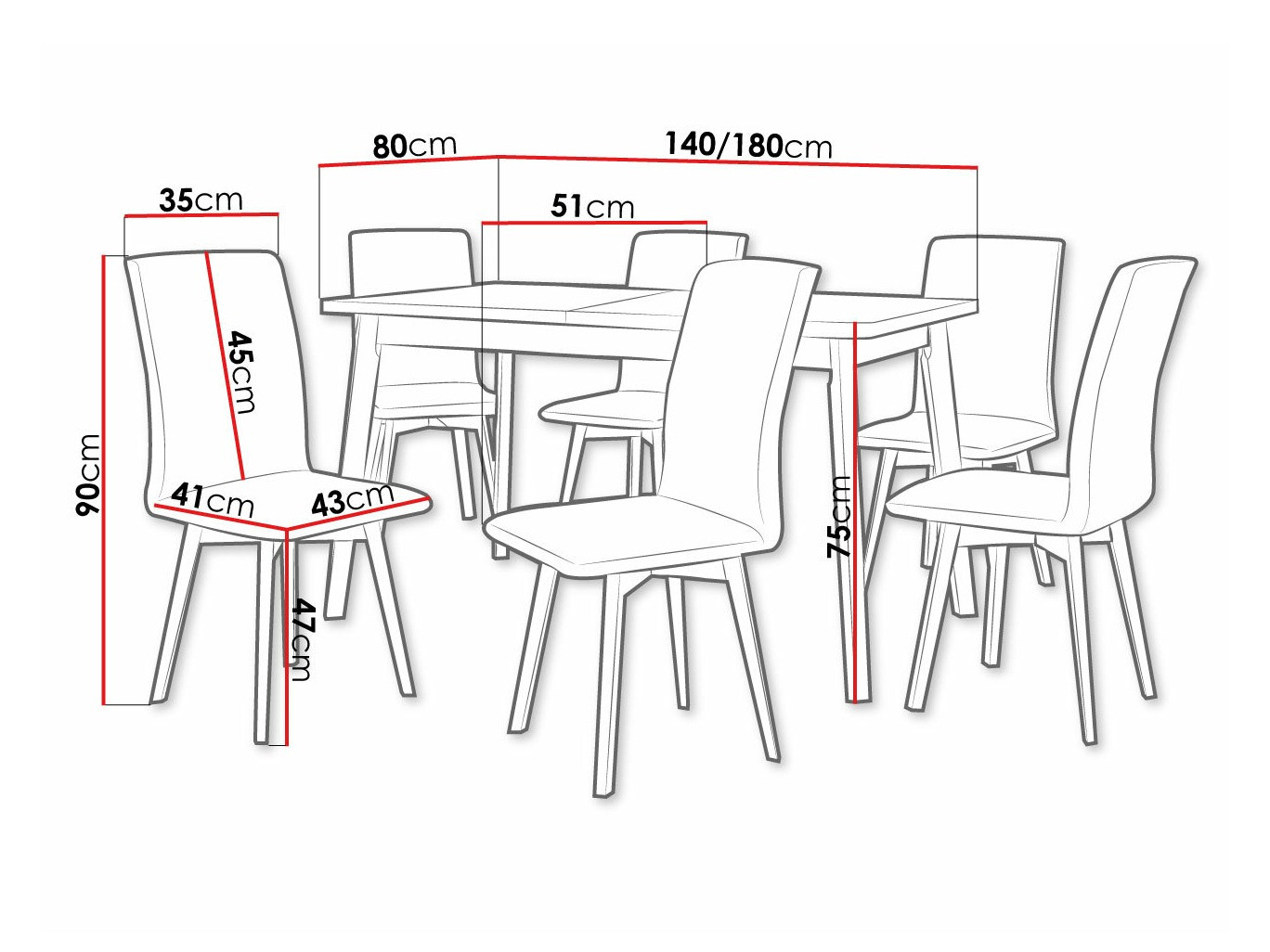 Eetkamerset Victorville 292 (Kleinzoon eik + Zwart)