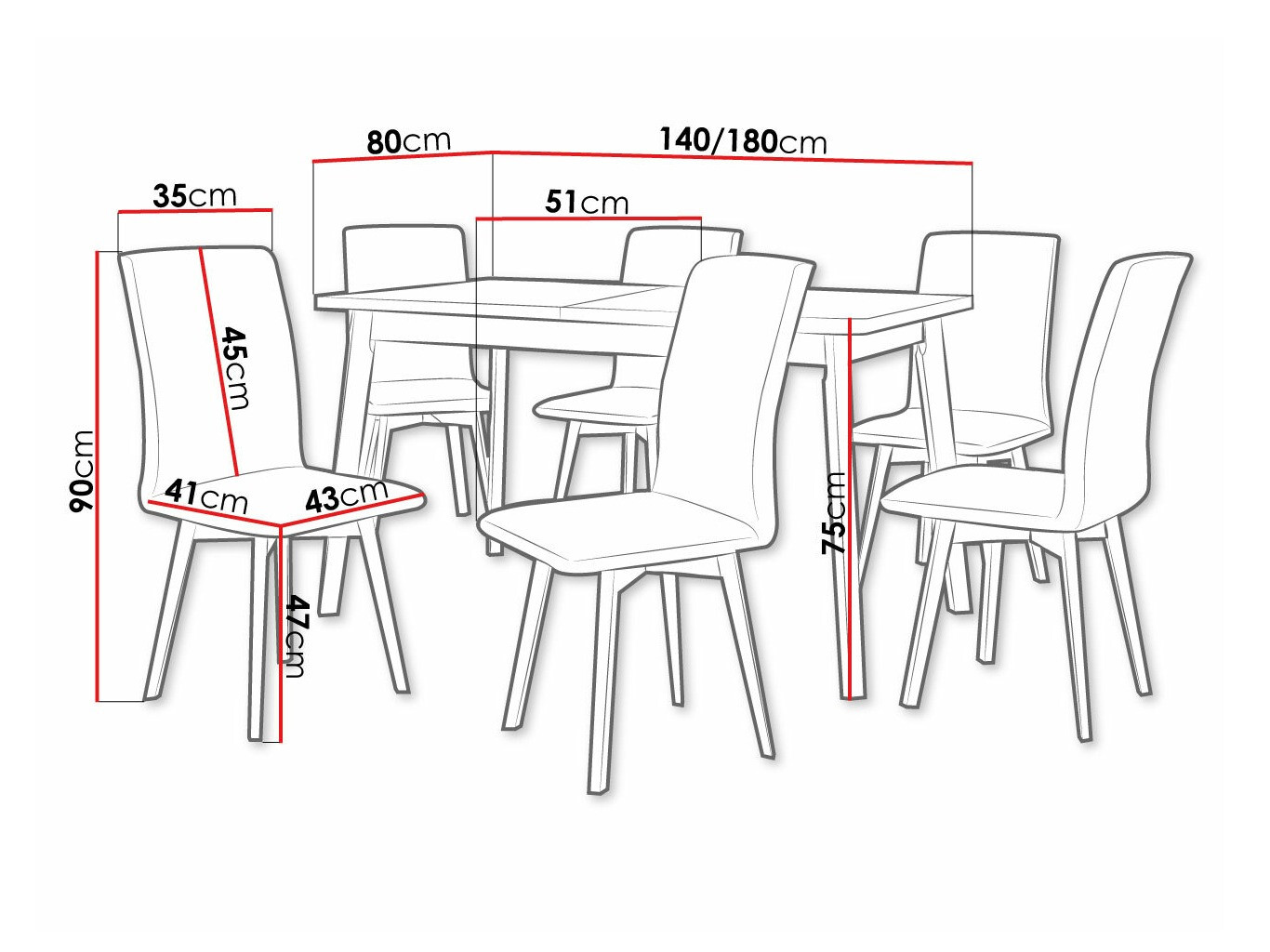 Eetkamerset Victorville 292 (Kleinzoon eik + Zwart)