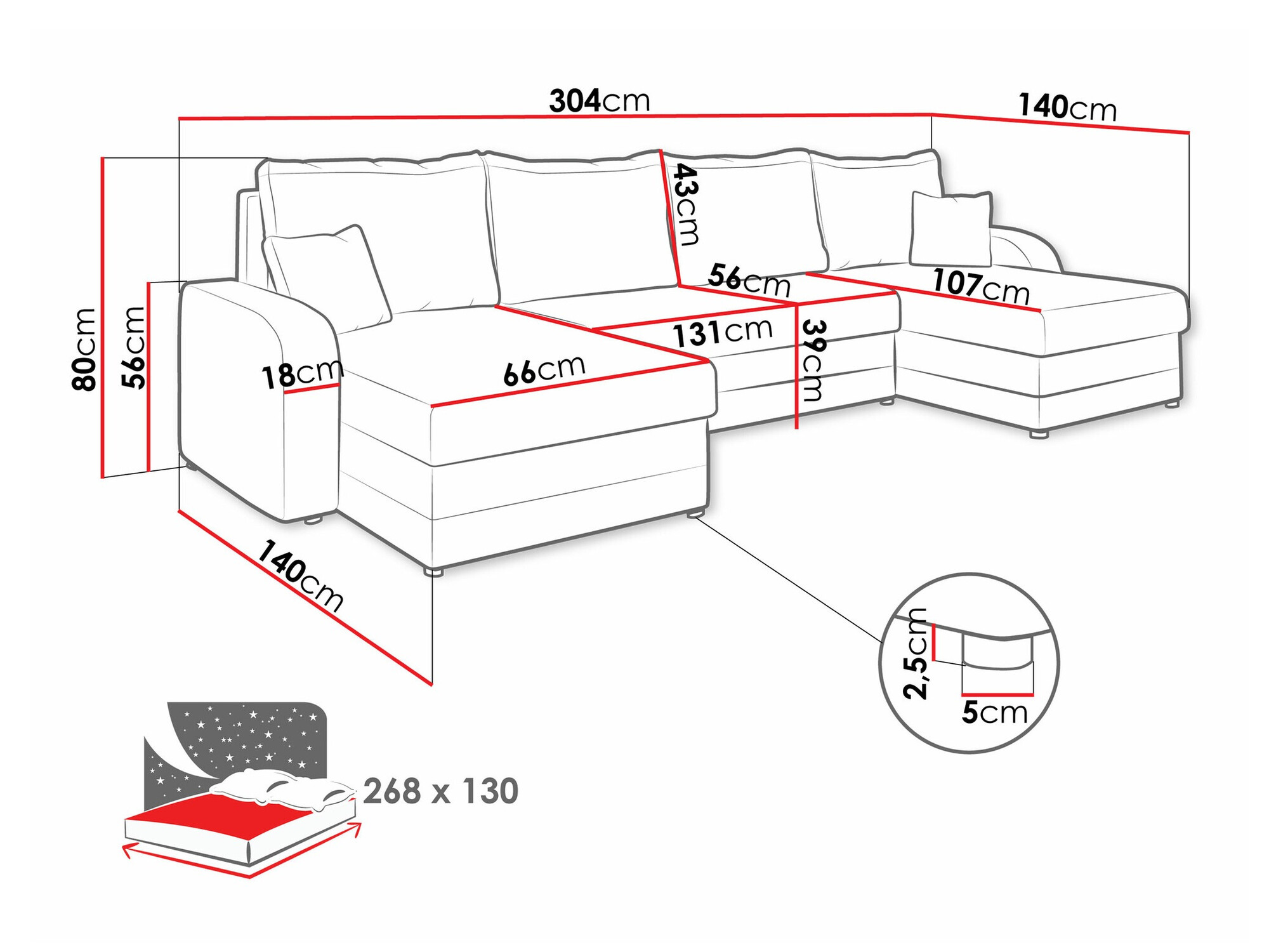 Hoekbank Comfivo Melissa III (Manila 18 + Manila 16)