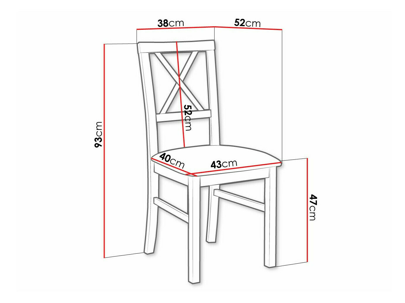 Stoel Victorville 156 (Notenhout)
