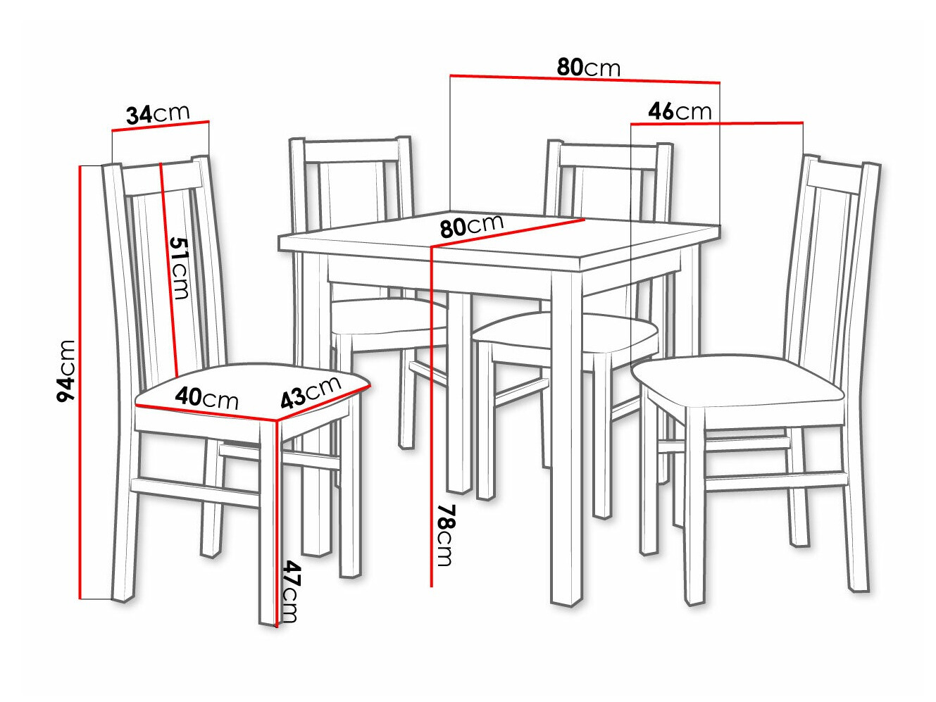 Eetkamerset Victorville 310 (Sonoma eik)