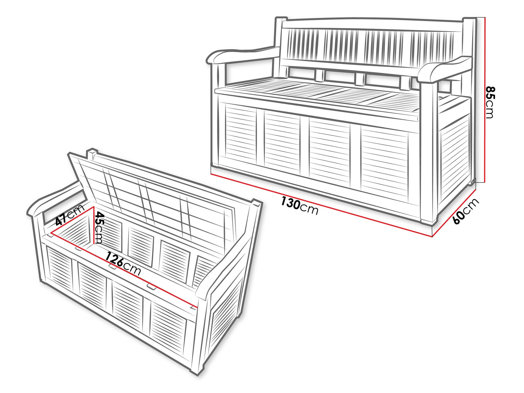 Halbank voor buiten Cerix