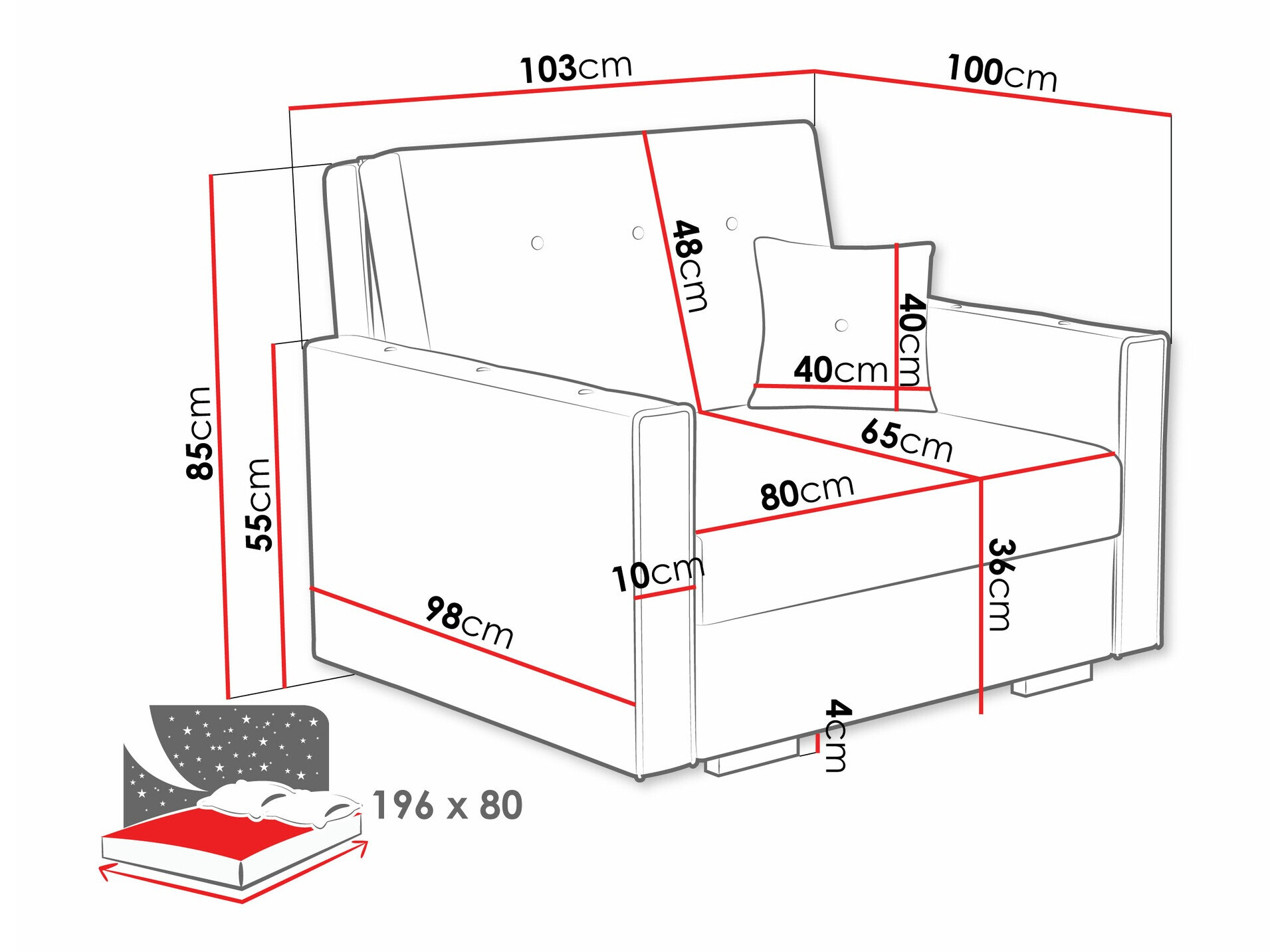 Fauteuil Columbus 236 (Coral 45)