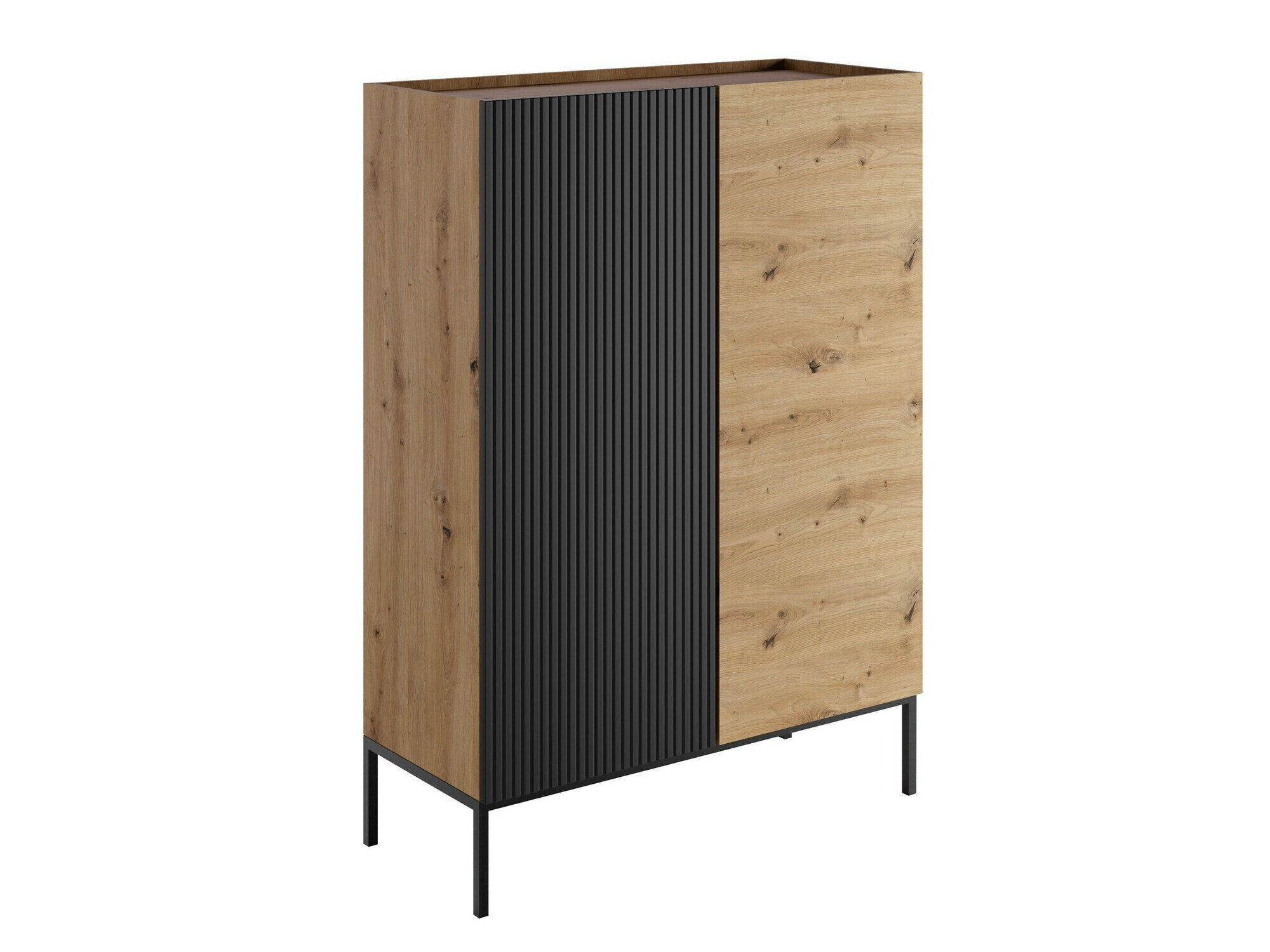 Boekenkast Lunole 100 (Artisan eiken + Zwart)